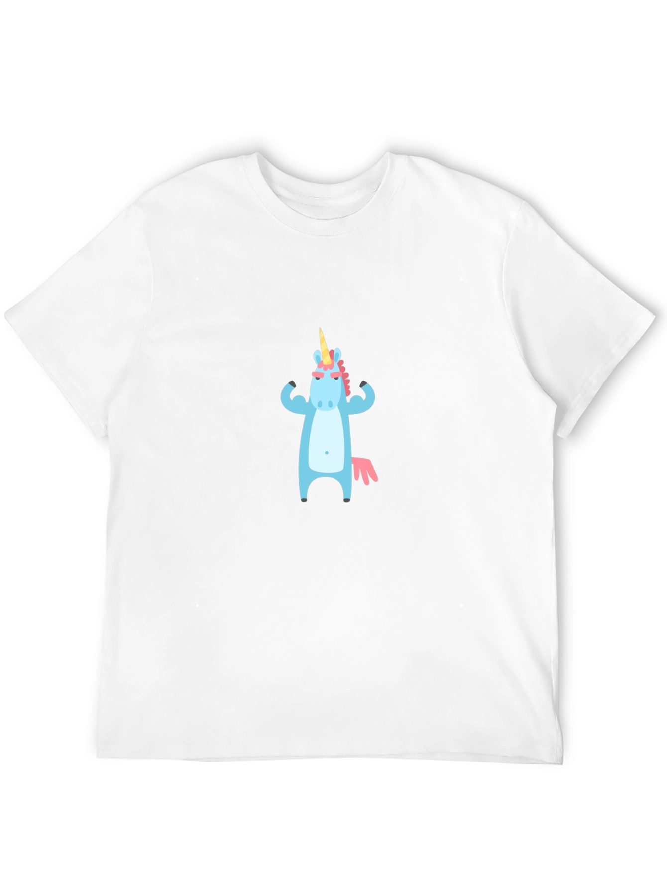 Unicorn Muscle T-Shirt - Black Crew Neck Graphic Tee