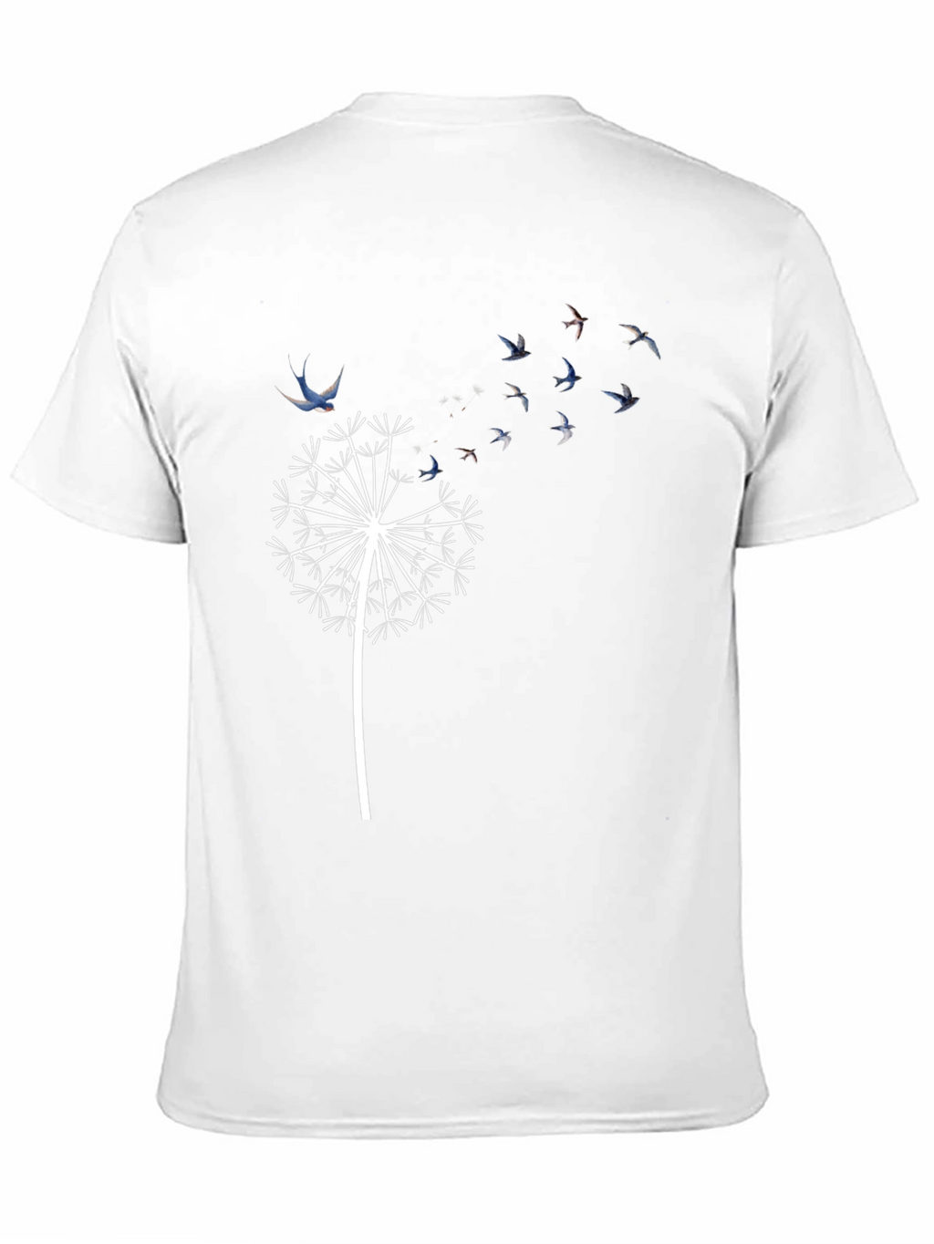 Dandelion Bird T-Shirt - Black Graphic Tee
