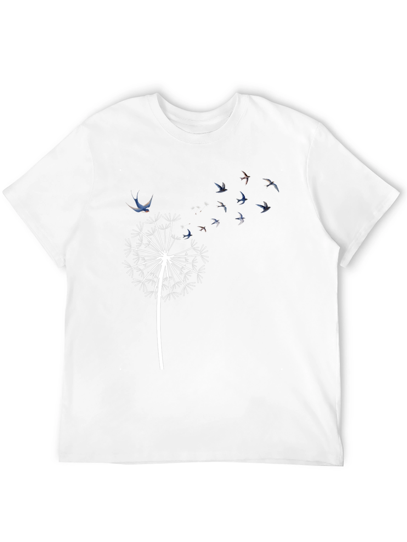 Dandelion Bird T-Shirt - Black Graphic Tee