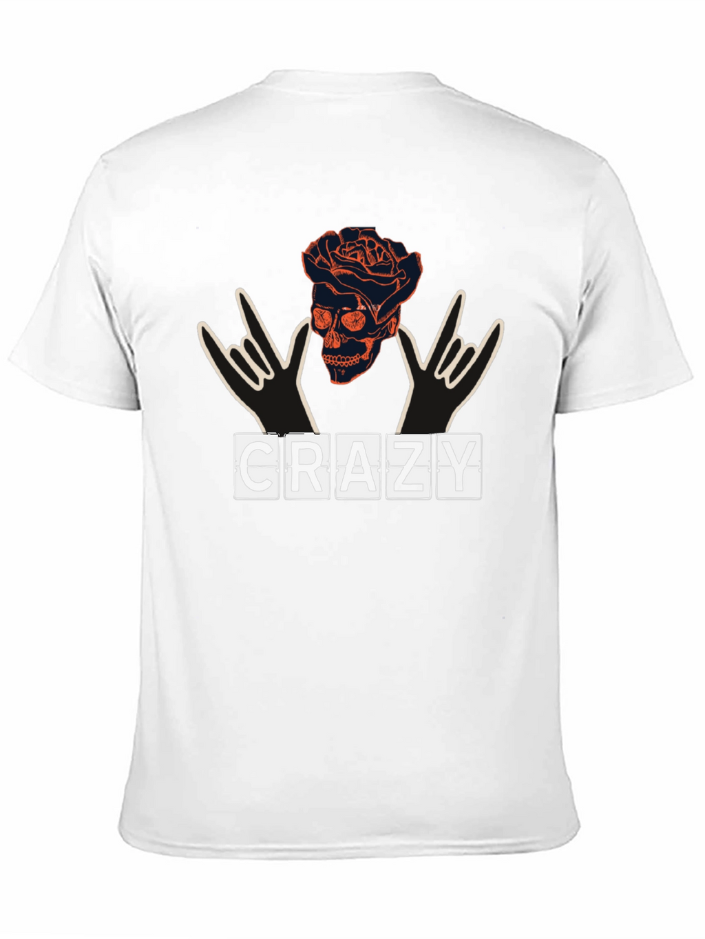 Crazy Skull & Roses Graphic Tee