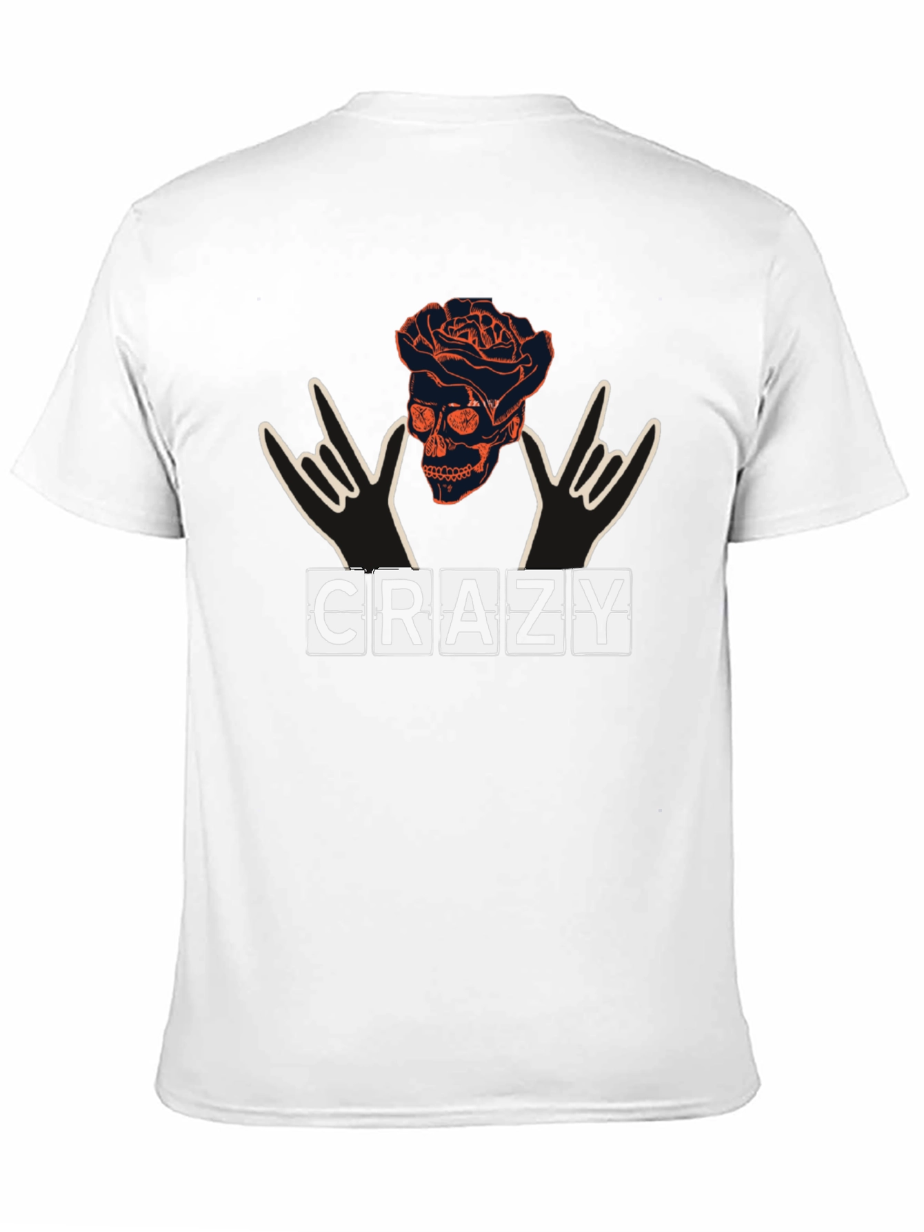 Crazy Skull & Roses Graphic Tee