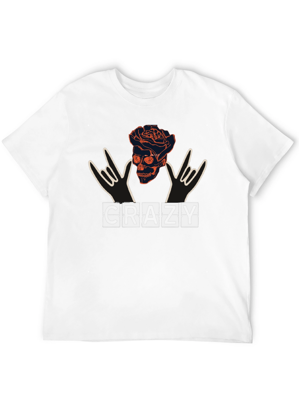 Crazy Skull & Roses Graphic Tee