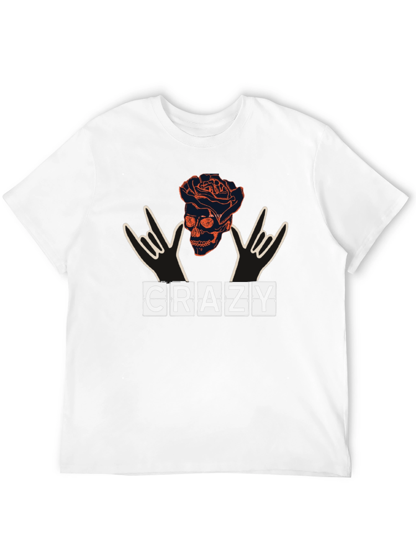 Crazy Skull & Roses Graphic Tee