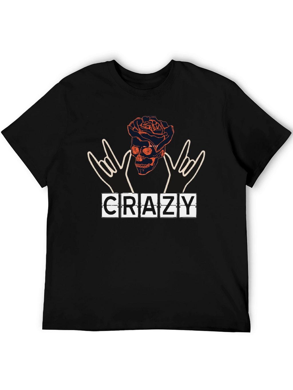 Crazy Skull & Roses Graphic Tee