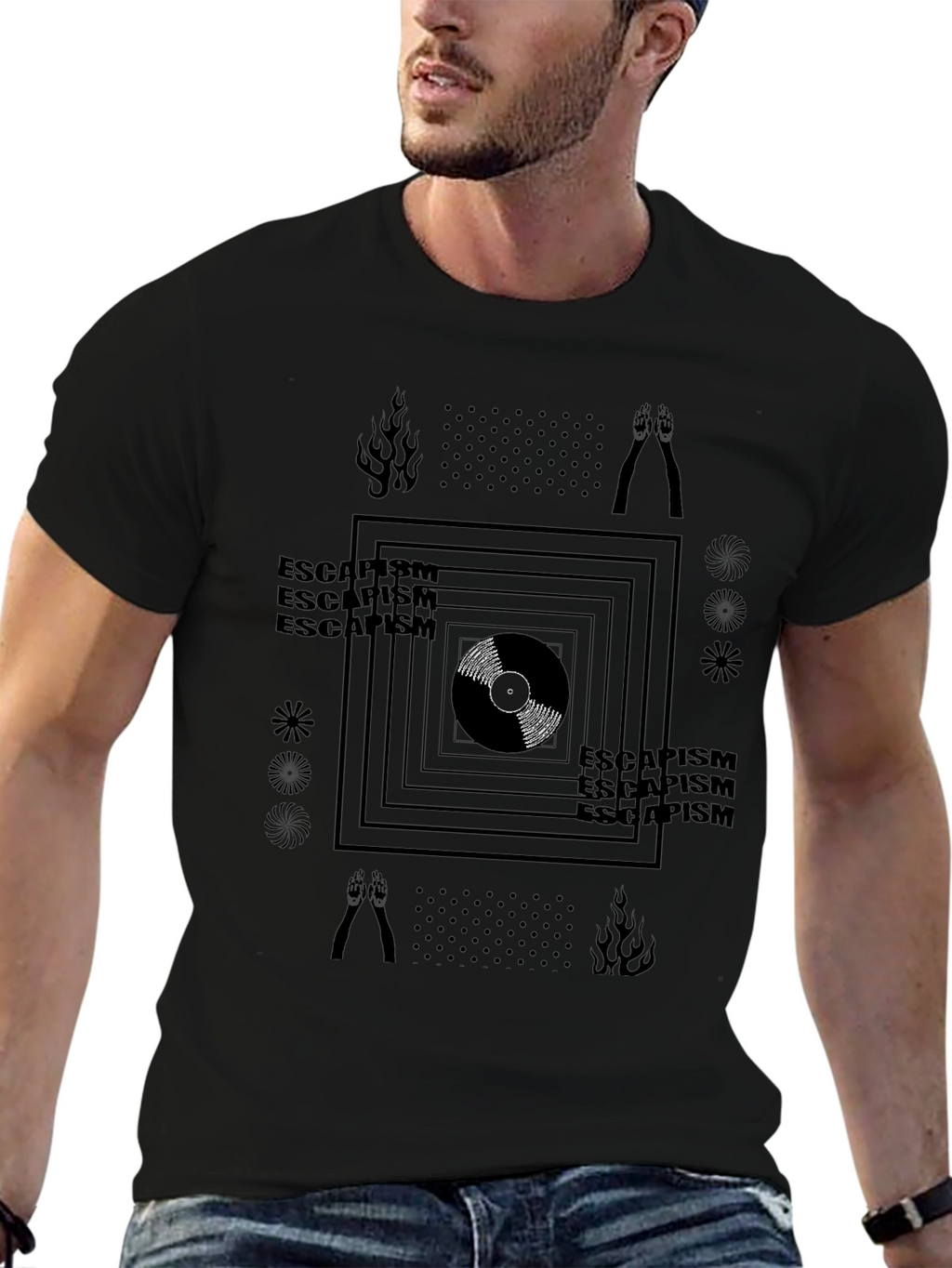 Escapism Graphic Tee - Black
