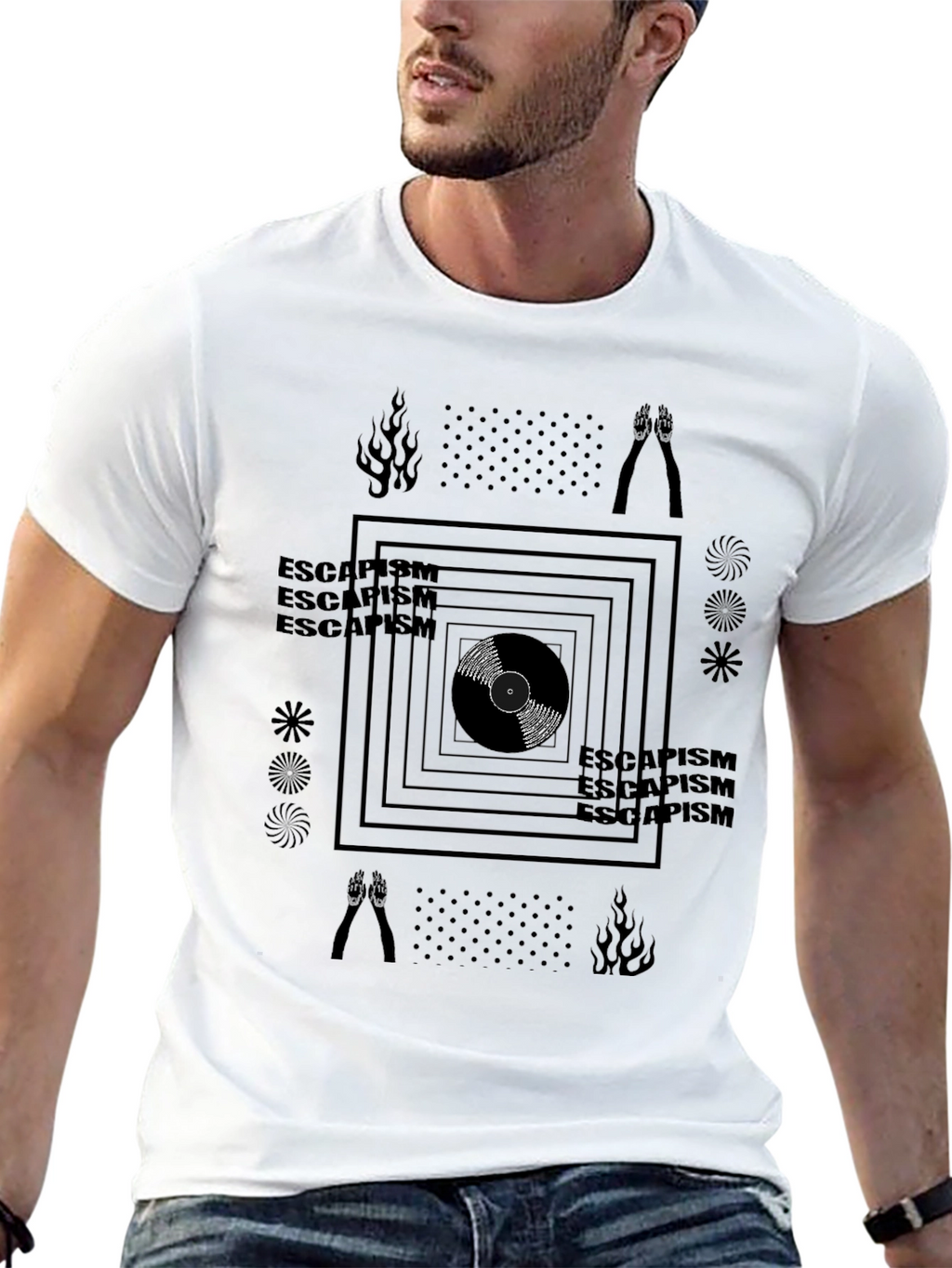 Escapism Graphic Tee - Black