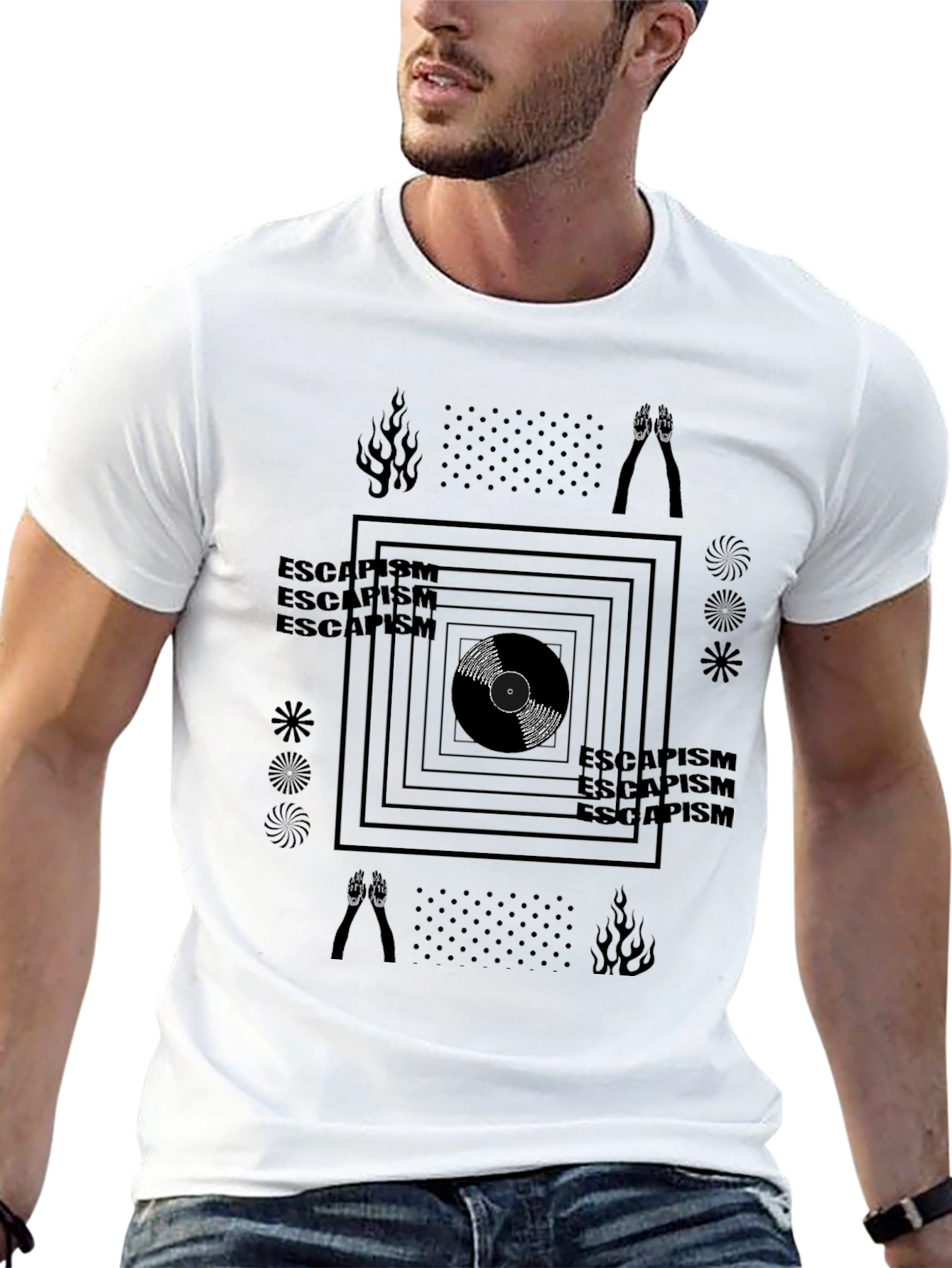 Escapism Graphic Tee - Black