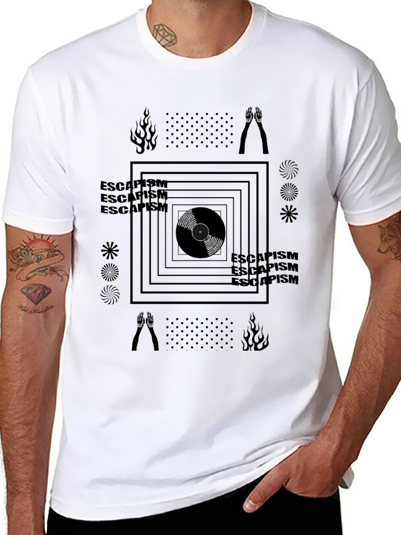 Escapism Graphic Tee - Black