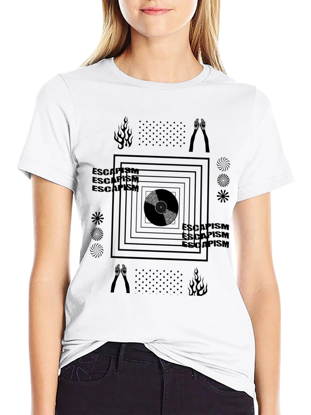 Escapism Graphic Tee - Black