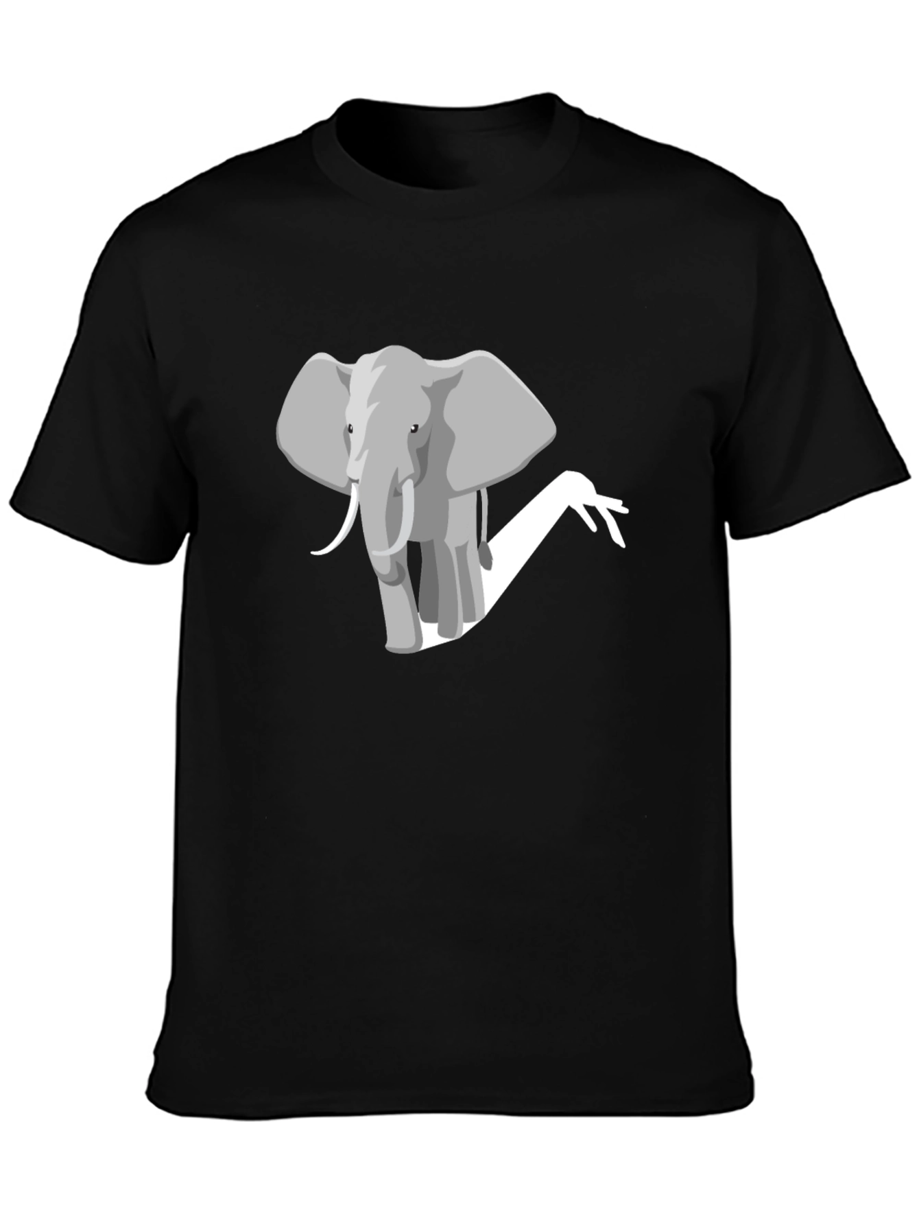 Elephant Graphic Tee - Mens Black T-Shirt
