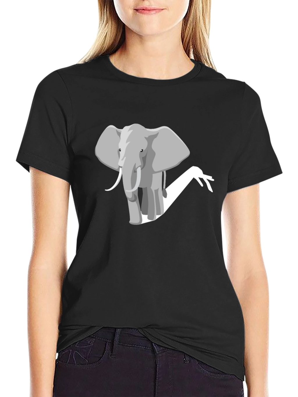 Elephant Graphic Tee - Mens Black T-Shirt