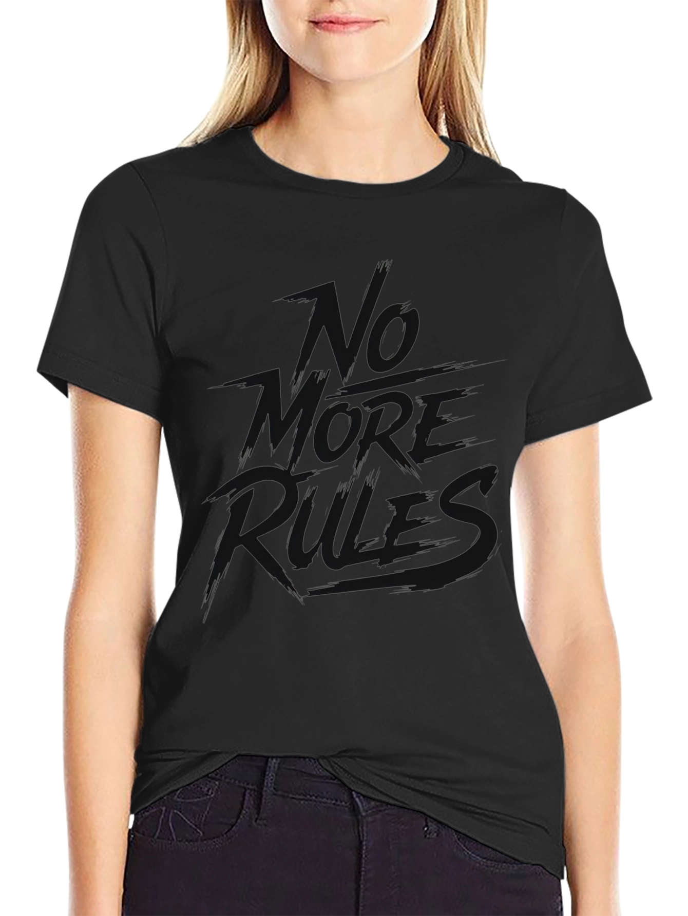 No More Rules Black Graphic Tee