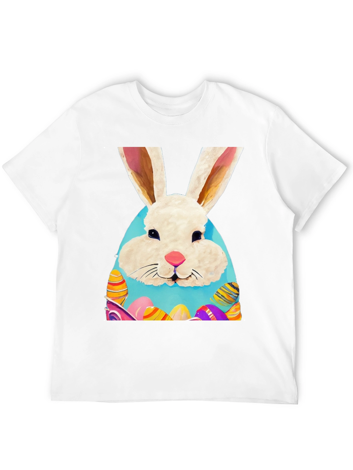 Easter Bunny T-Shirt: Cute Rabbit & Eggs Design