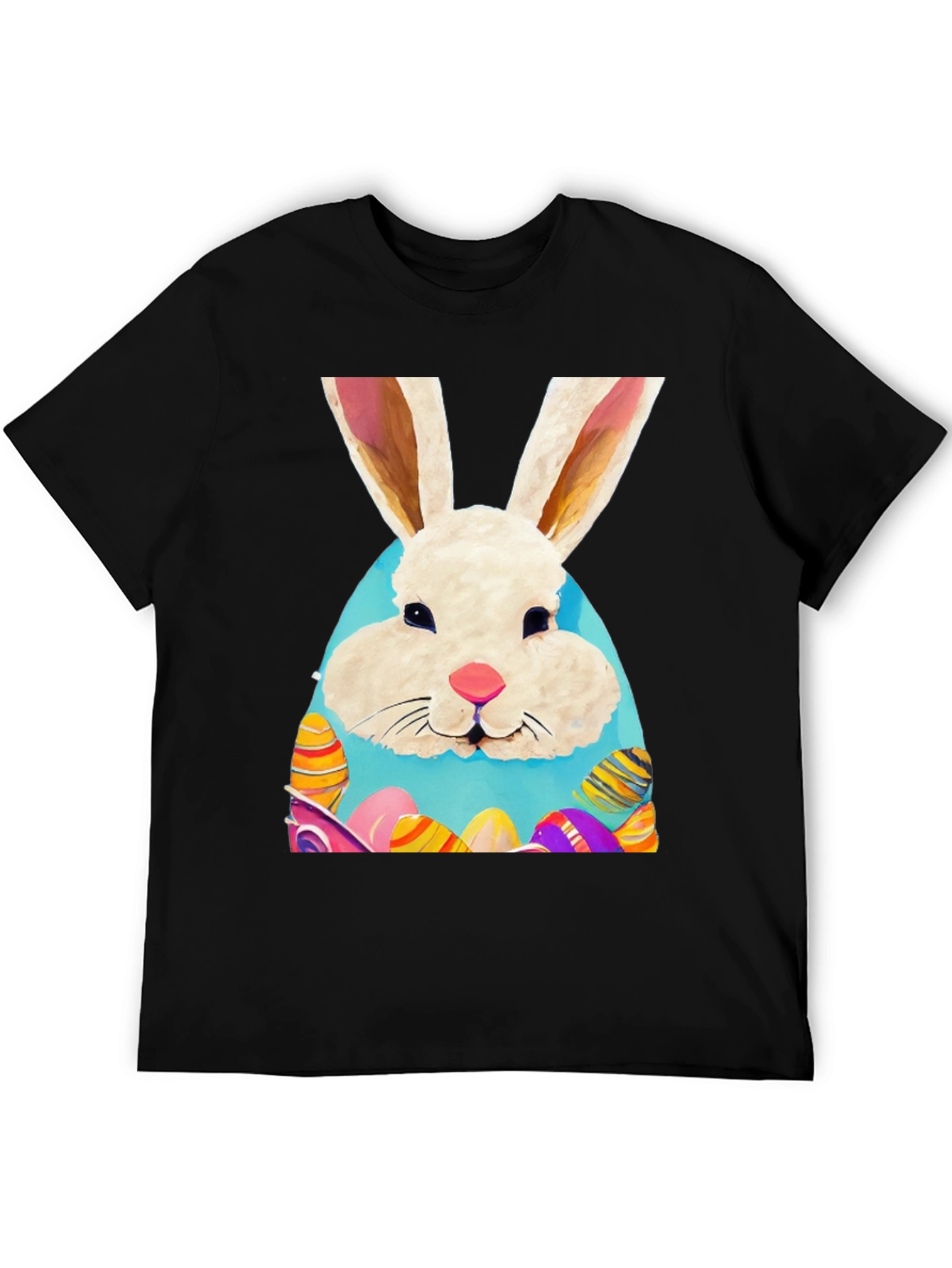 Easter Bunny T-Shirt: Cute Rabbit & Eggs Design