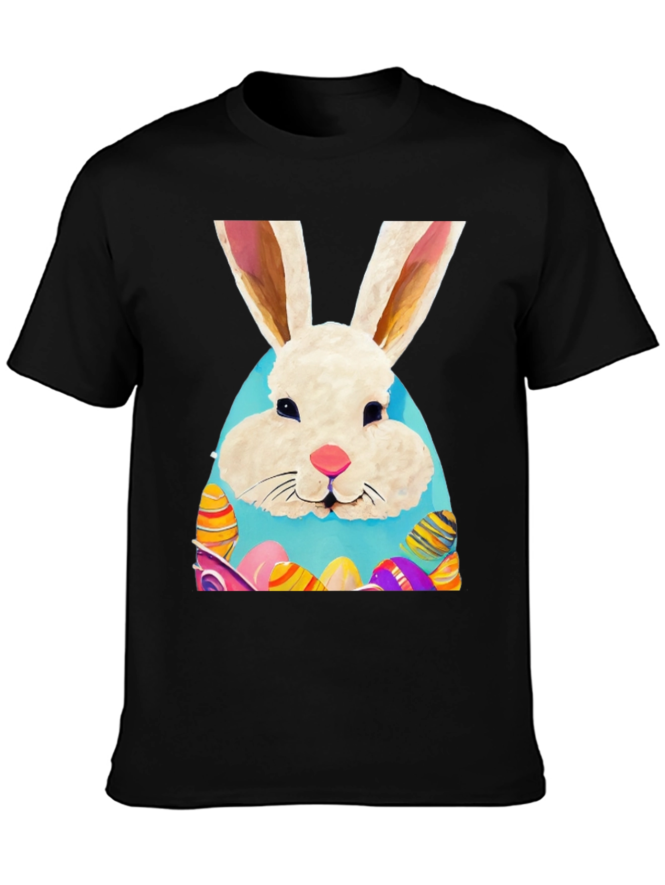 Easter Bunny T-Shirt: Cute Rabbit & Eggs Design