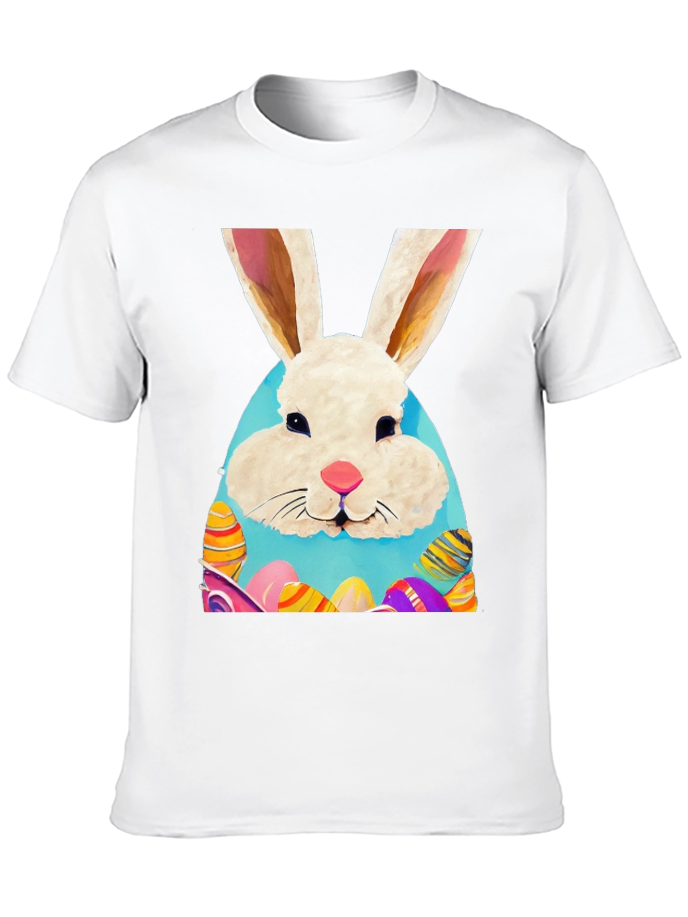 Easter Bunny T-Shirt: Cute Rabbit & Eggs Design