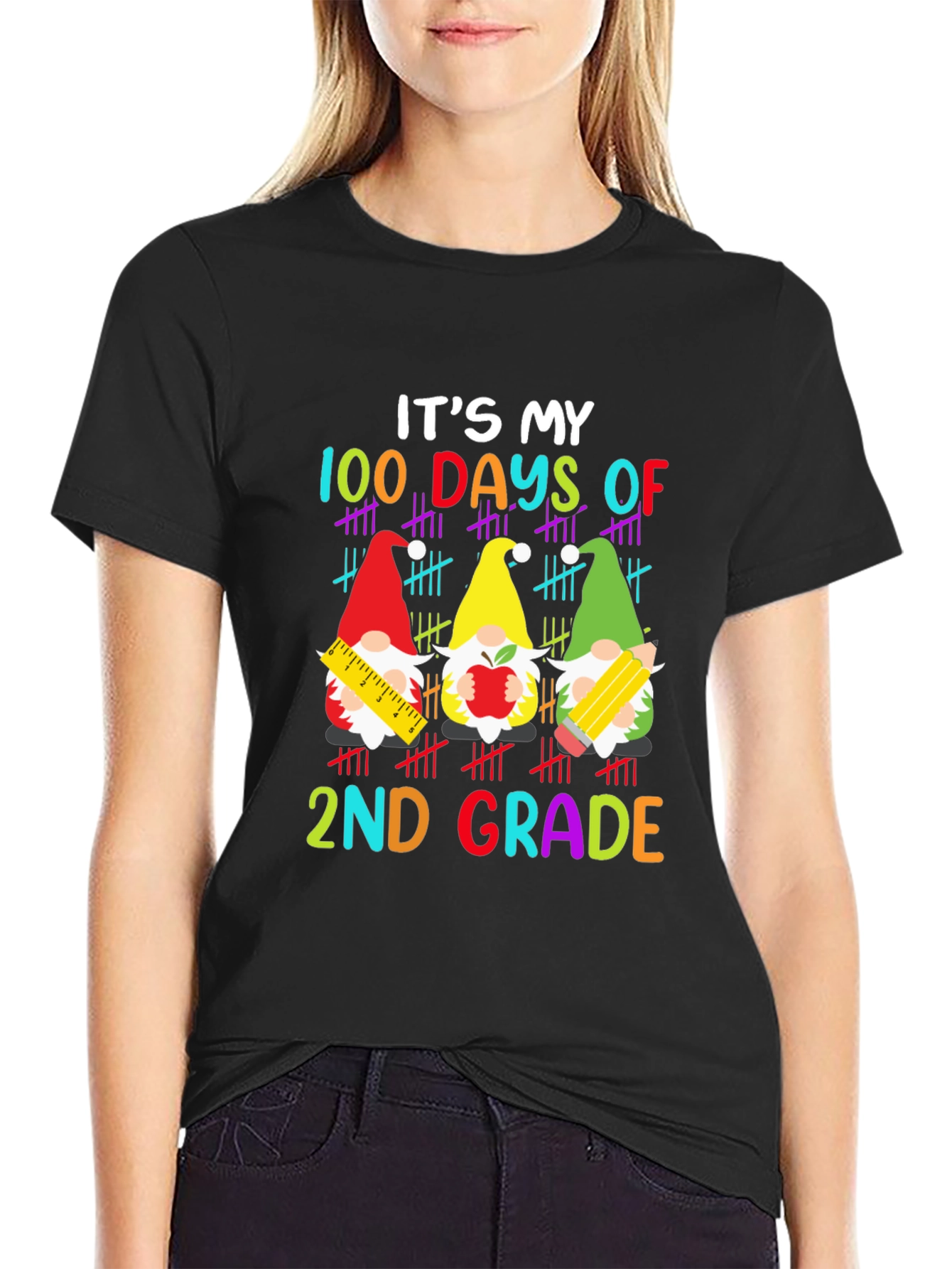 100 Days of 2nd Grade Gnome T-Shirt