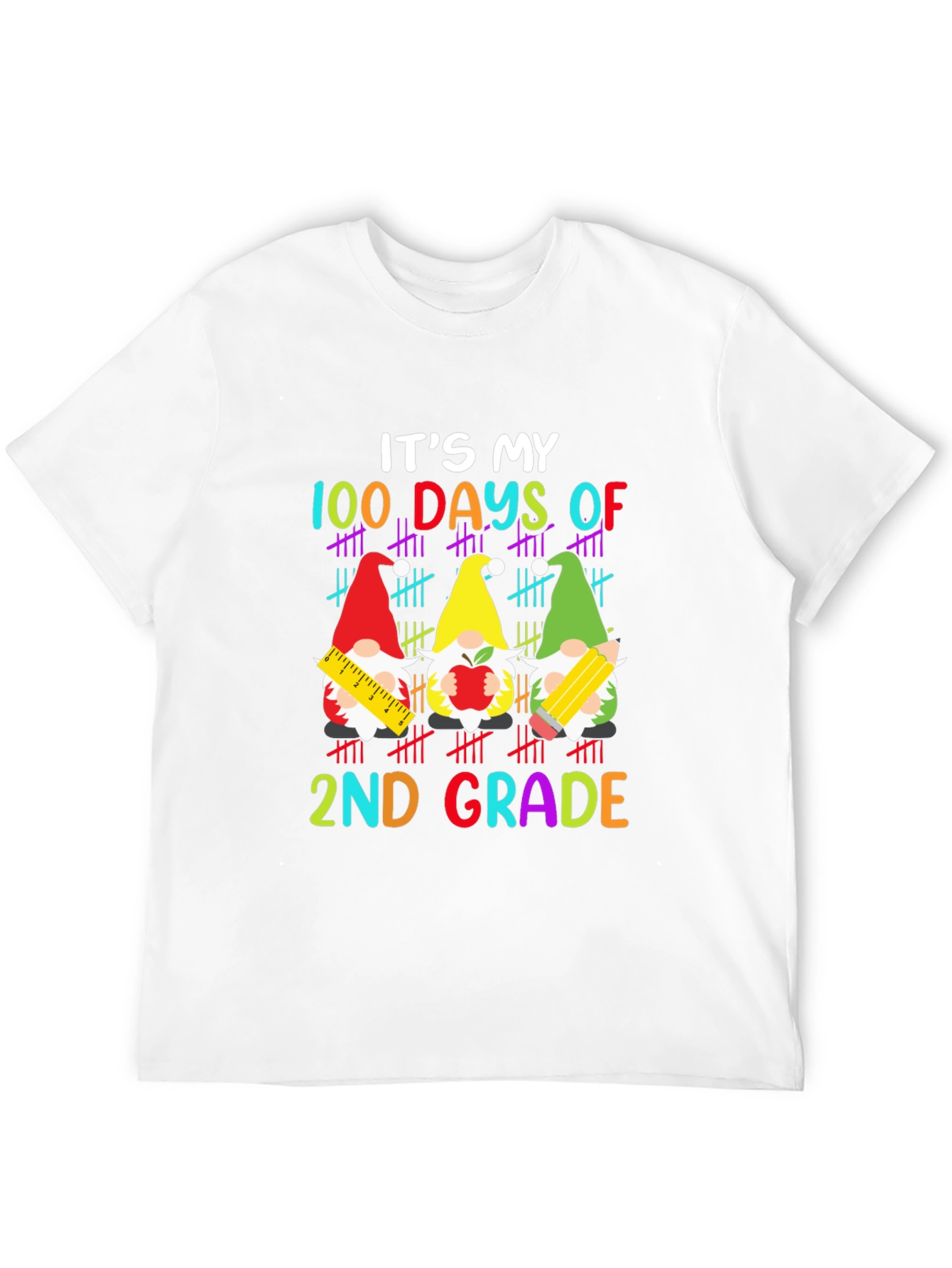 100 Days of 2nd Grade Gnome T-Shirt