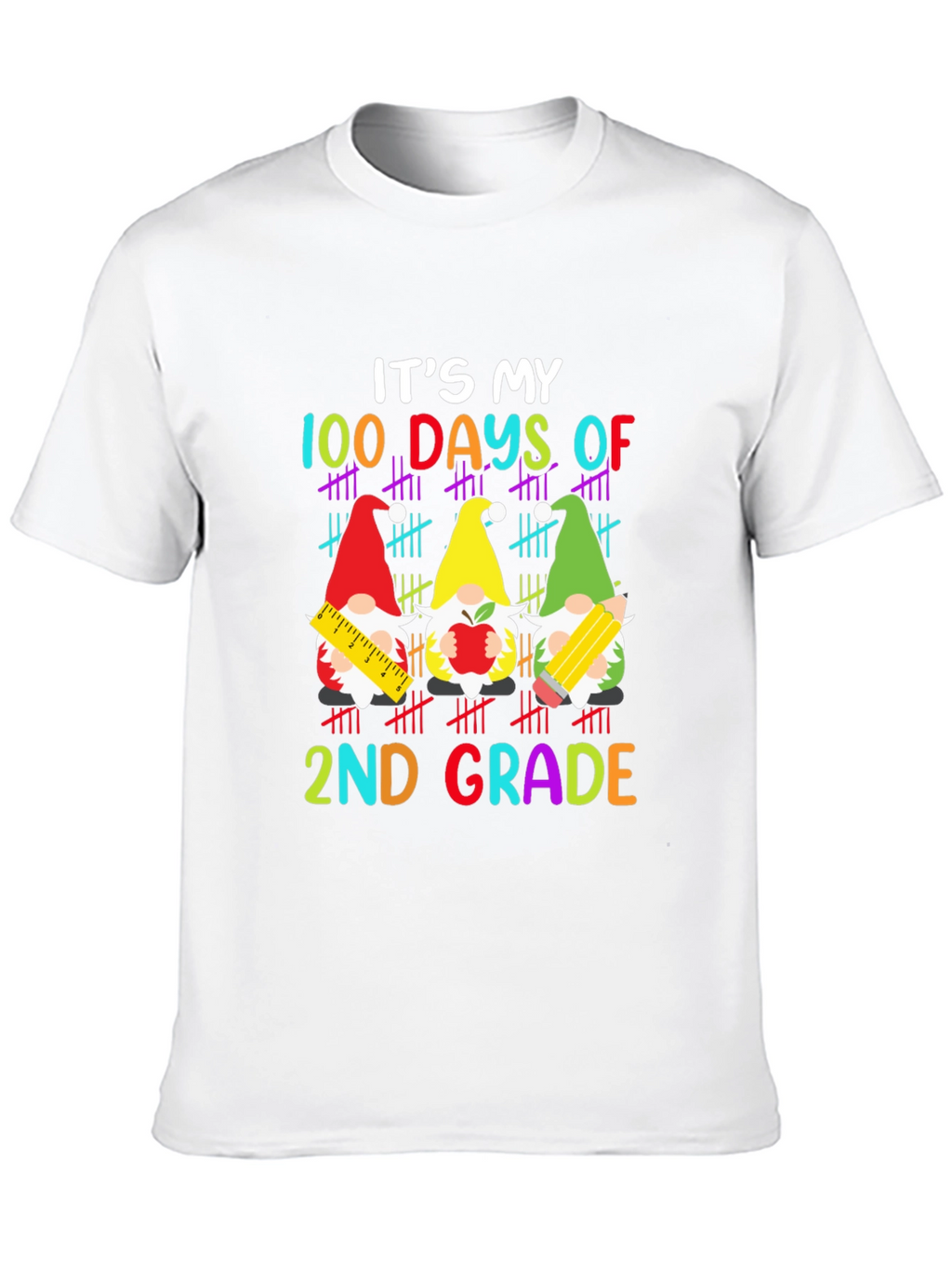 100 Days of 2nd Grade Gnome T-Shirt