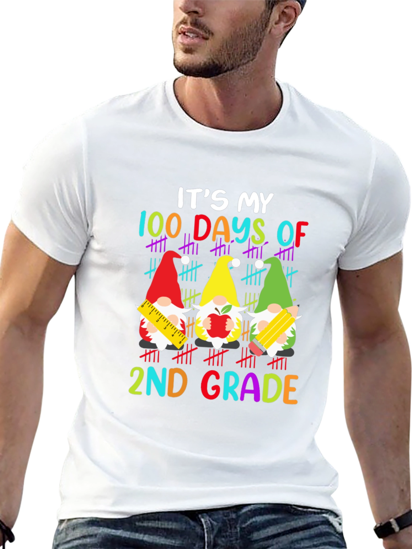 100 Days of 2nd Grade Gnome T-Shirt
