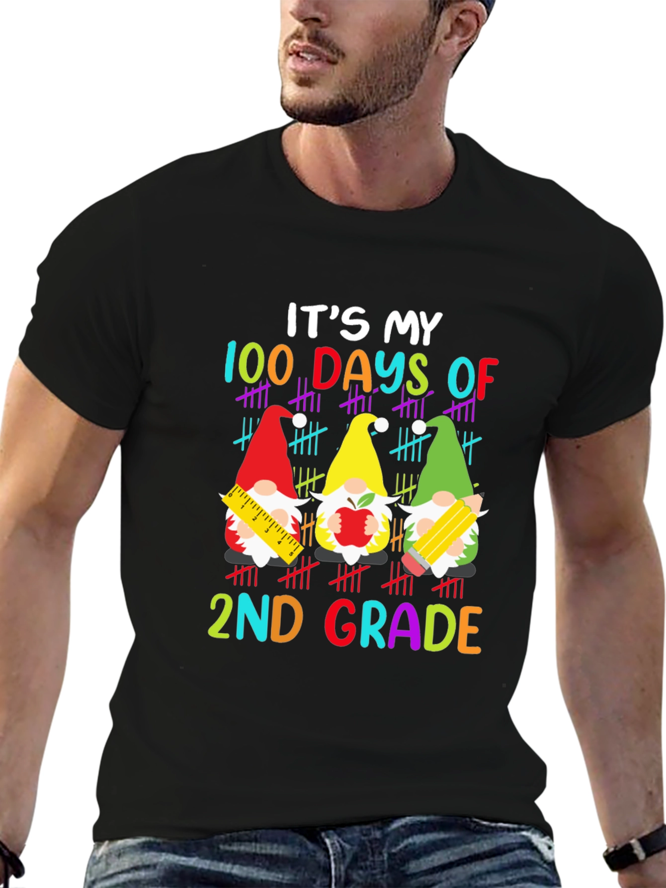 100 Days of 2nd Grade Gnome T-Shirt