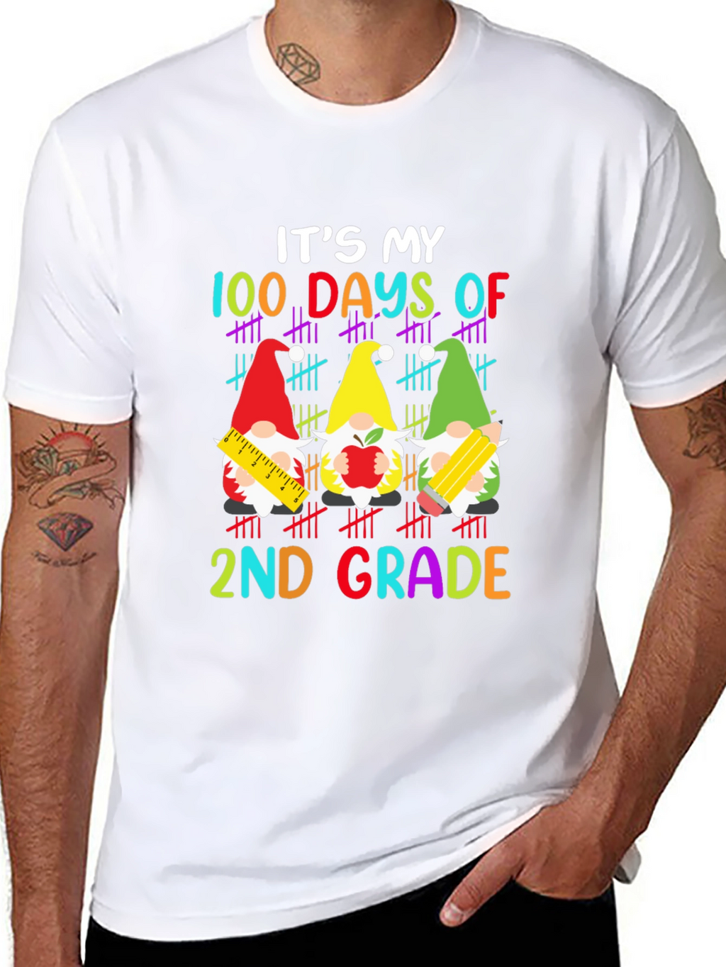 100 Days of 2nd Grade Gnome T-Shirt