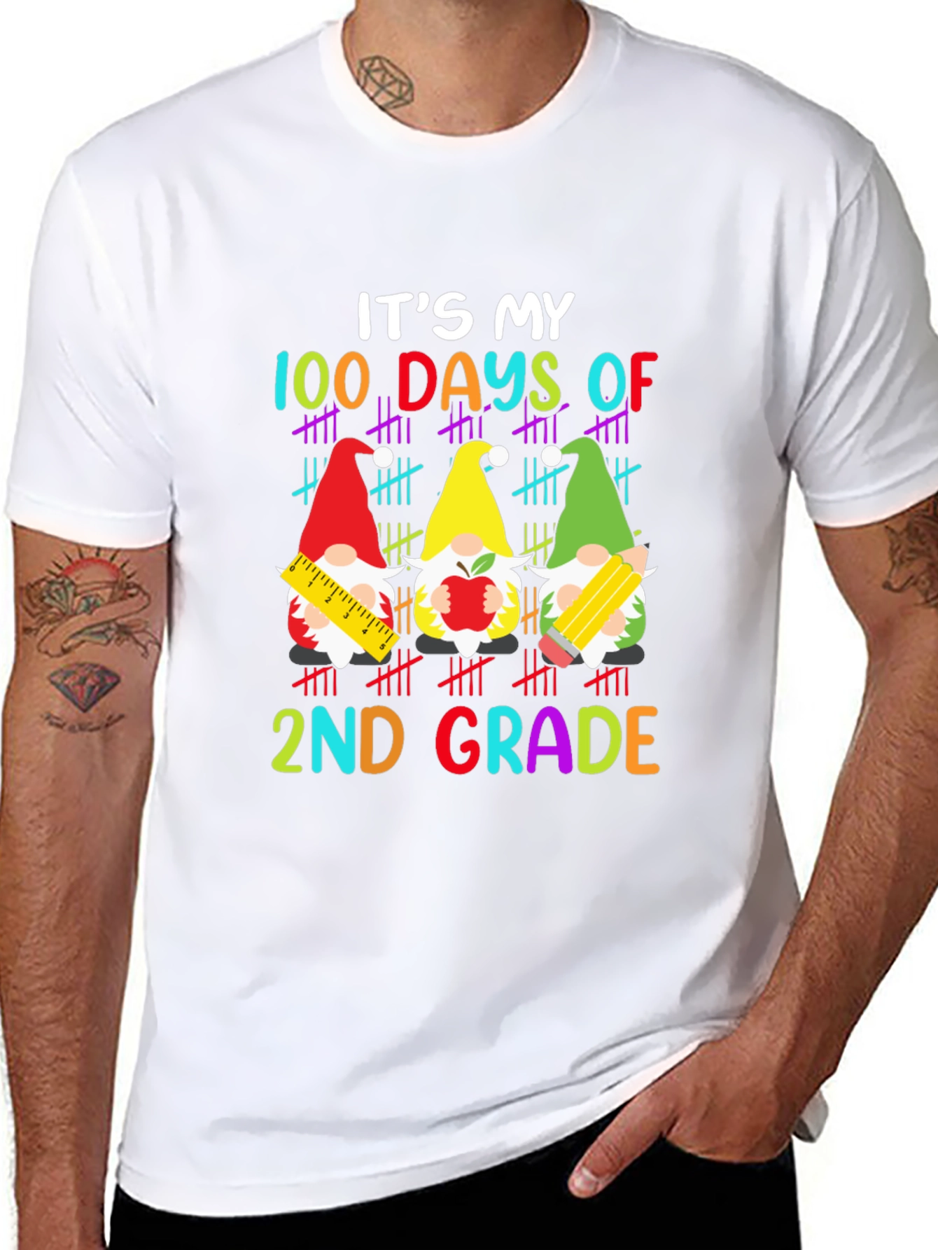 100 Days of 2nd Grade Gnome T-Shirt