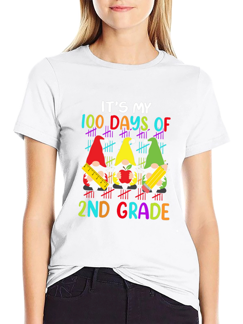 100 Days of 2nd Grade Gnome T-Shirt