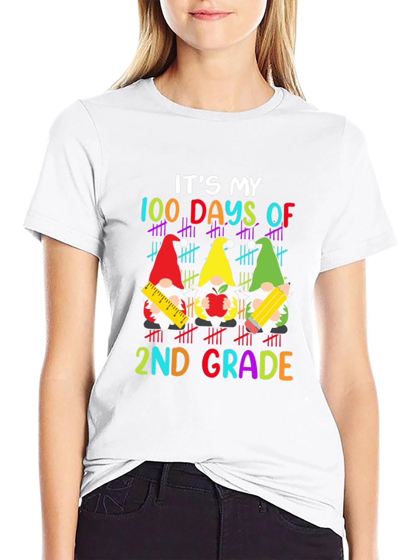 100 Days of 2nd Grade Gnome T-Shirt