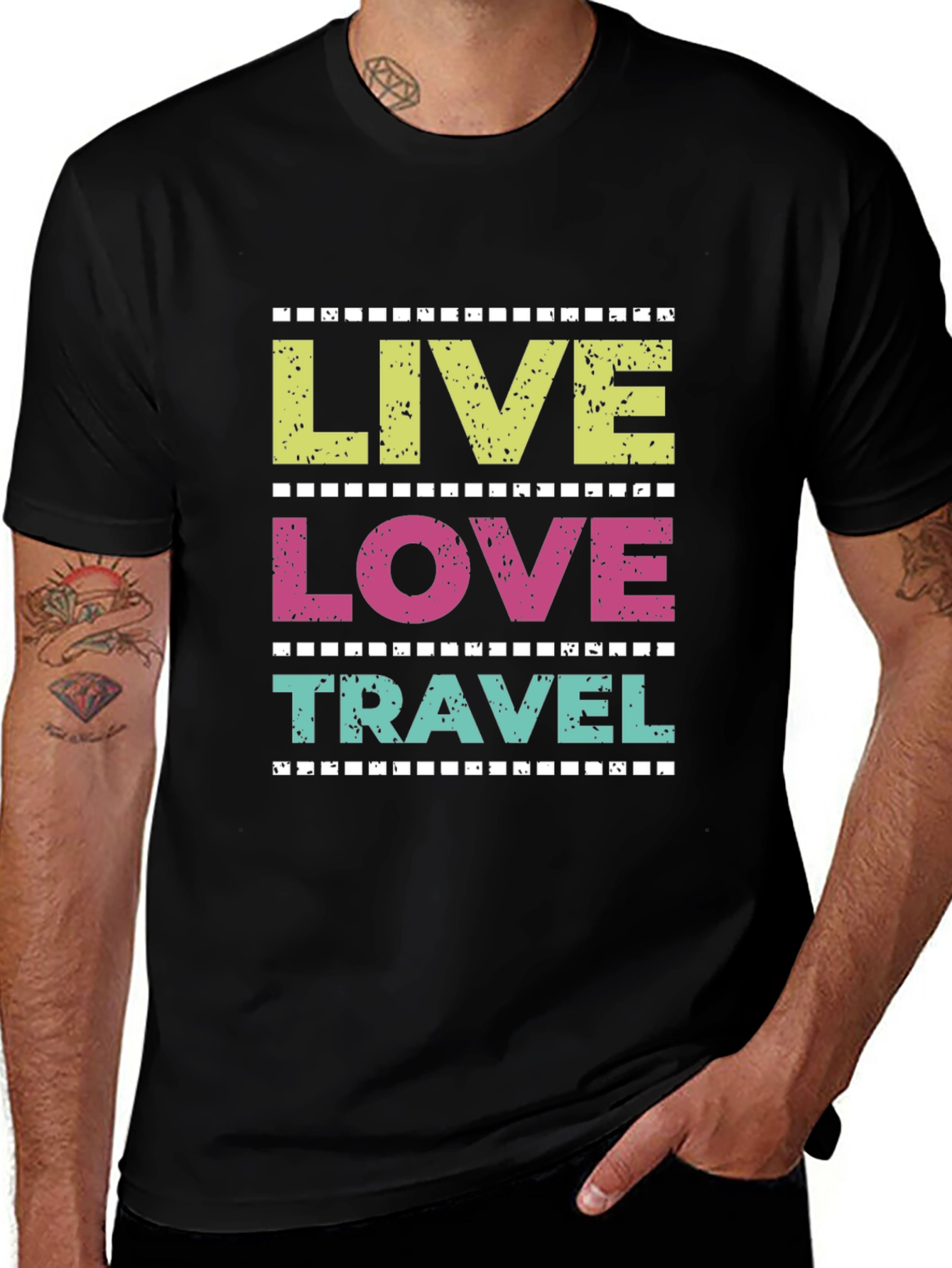 Live Love Travel Graphic Tee - Trendy Vacation T-Shirt