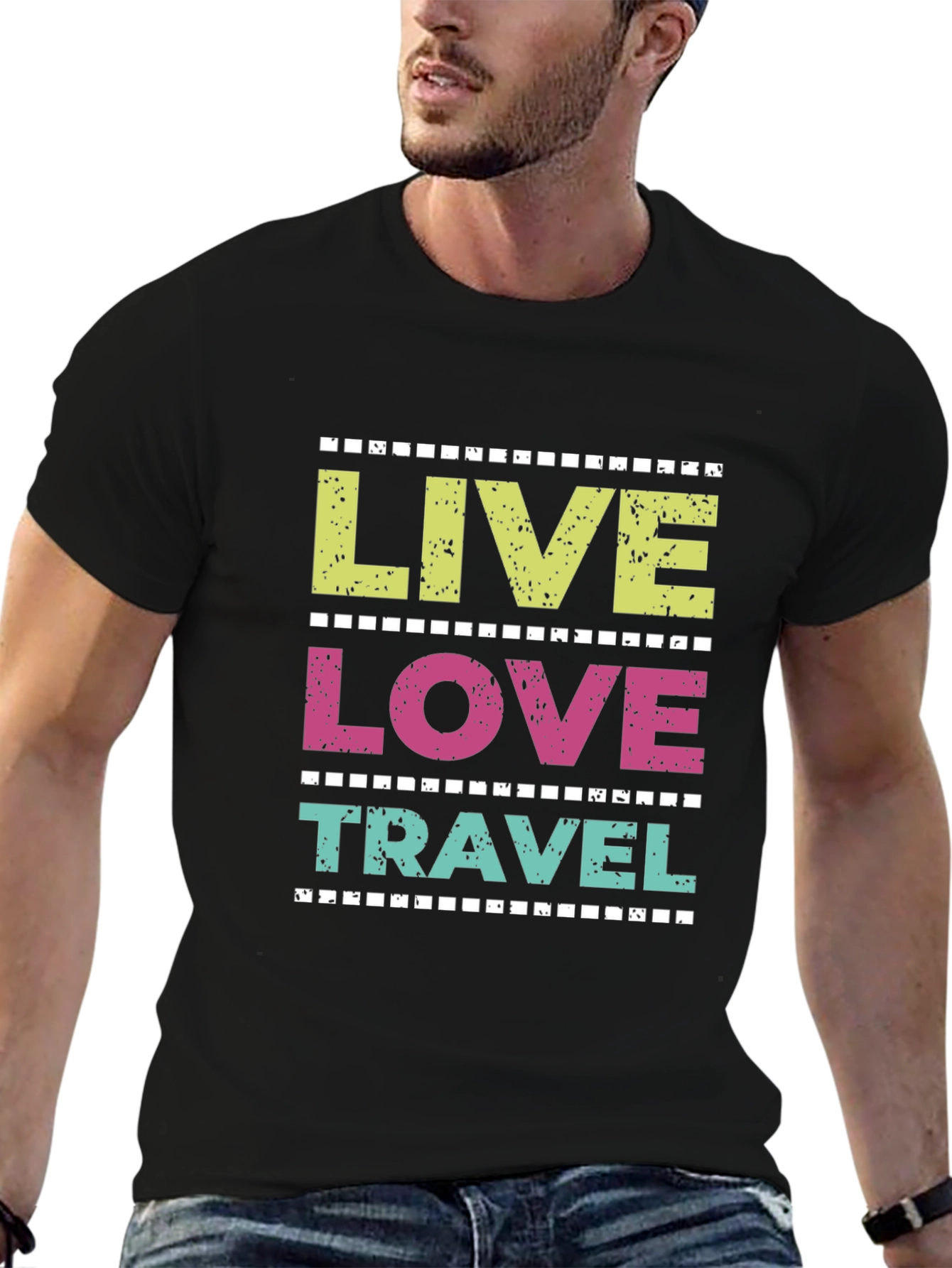 Live Love Travel Graphic Tee - Trendy Vacation T-Shirt