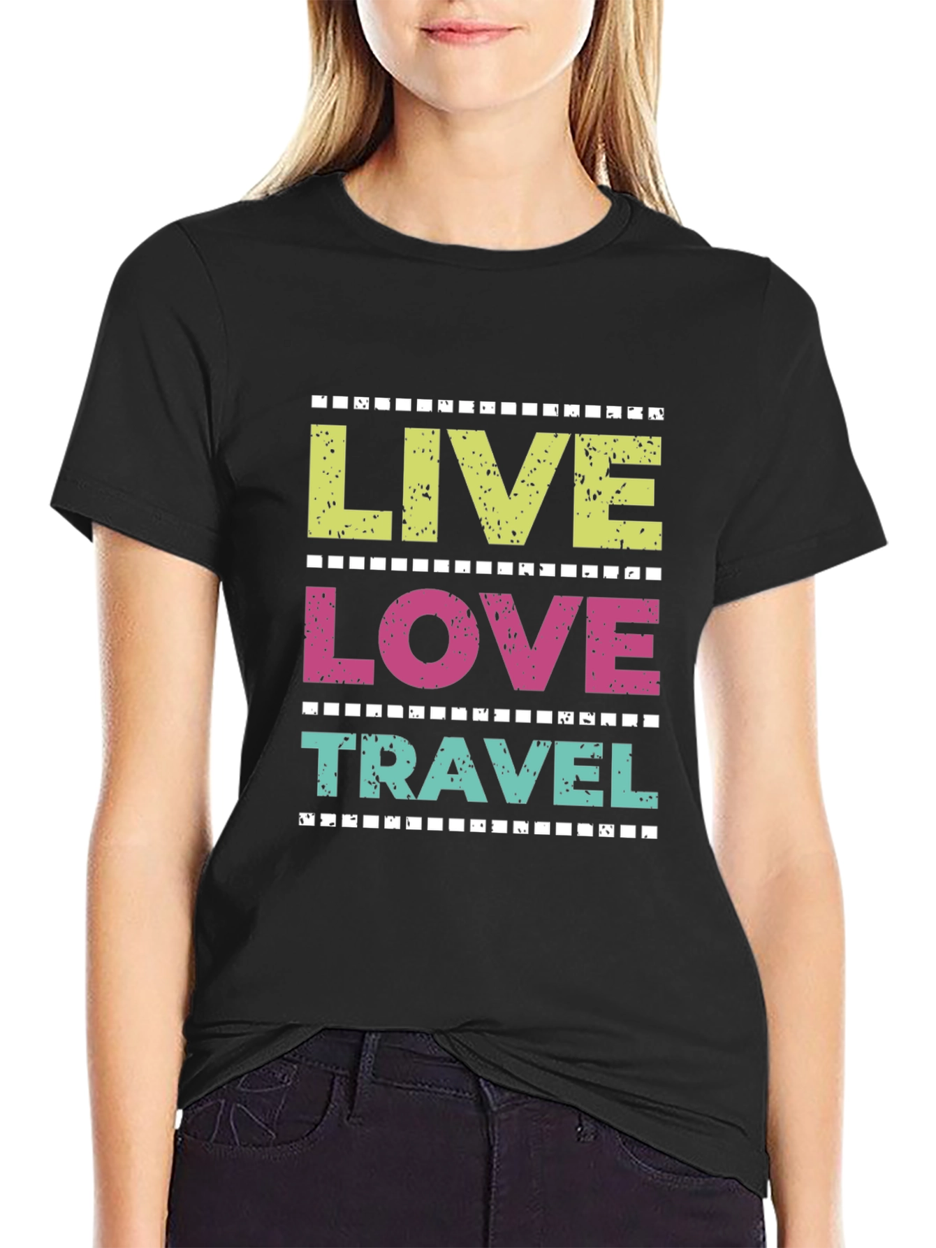Live Love Travel Graphic Tee - Trendy Vacation T-Shirt