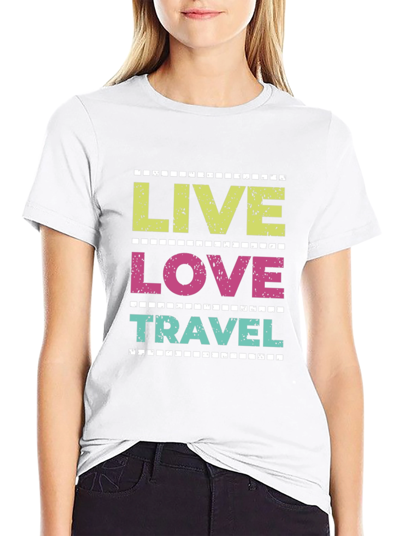 Live Love Travel Graphic Tee - Trendy Vacation T-Shirt