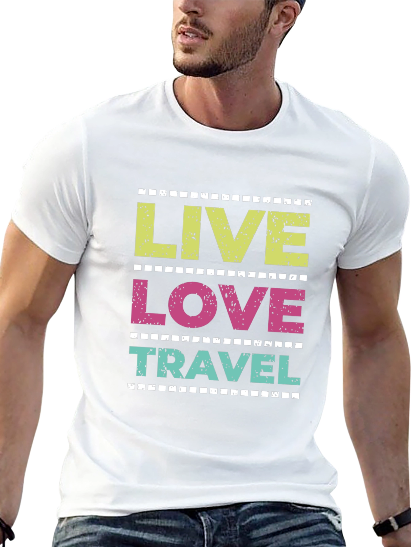 Live Love Travel Graphic Tee - Trendy Vacation T-Shirt
