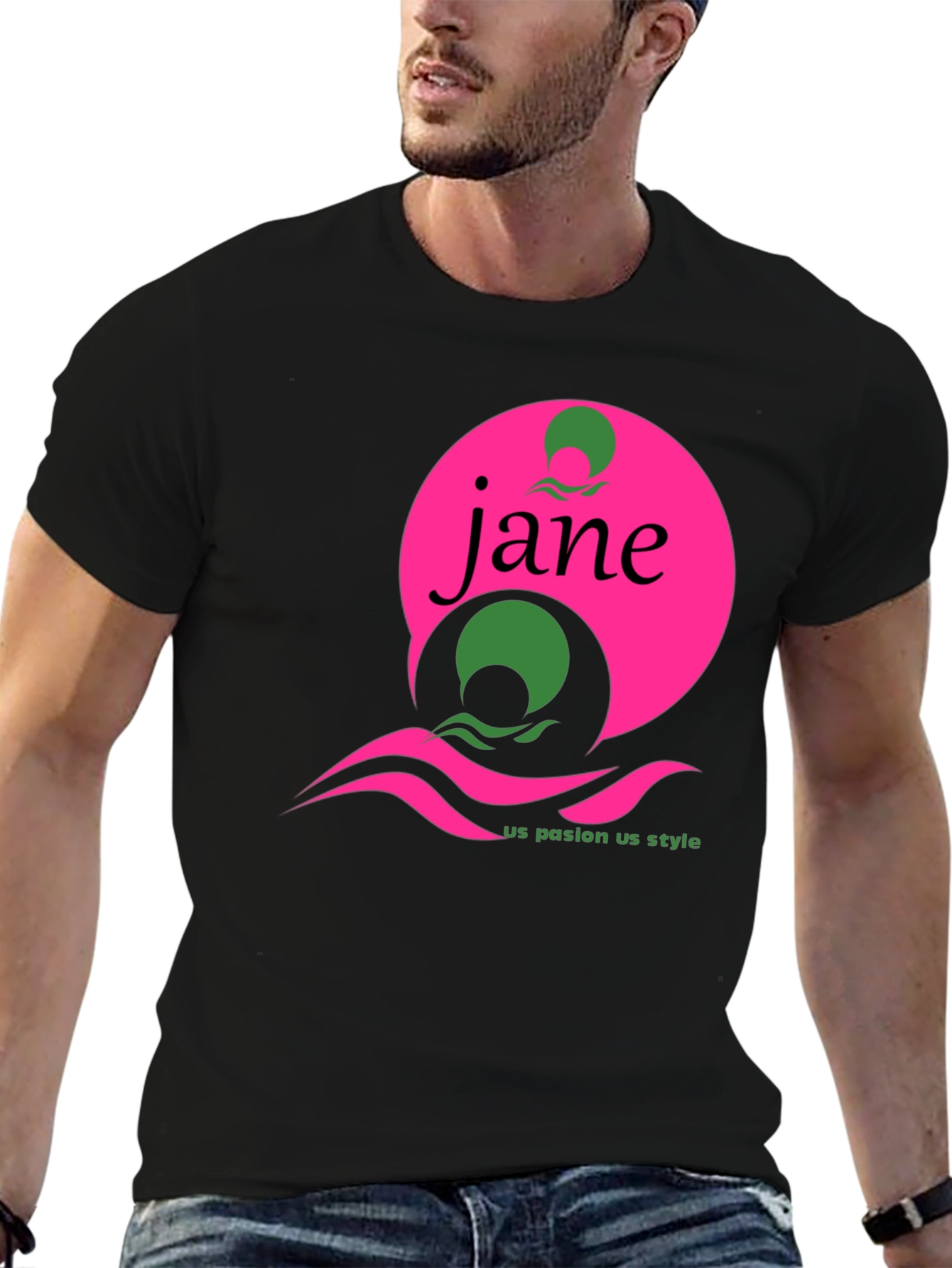Jane Graphic Tee - Black Short Sleeve T-Shirt