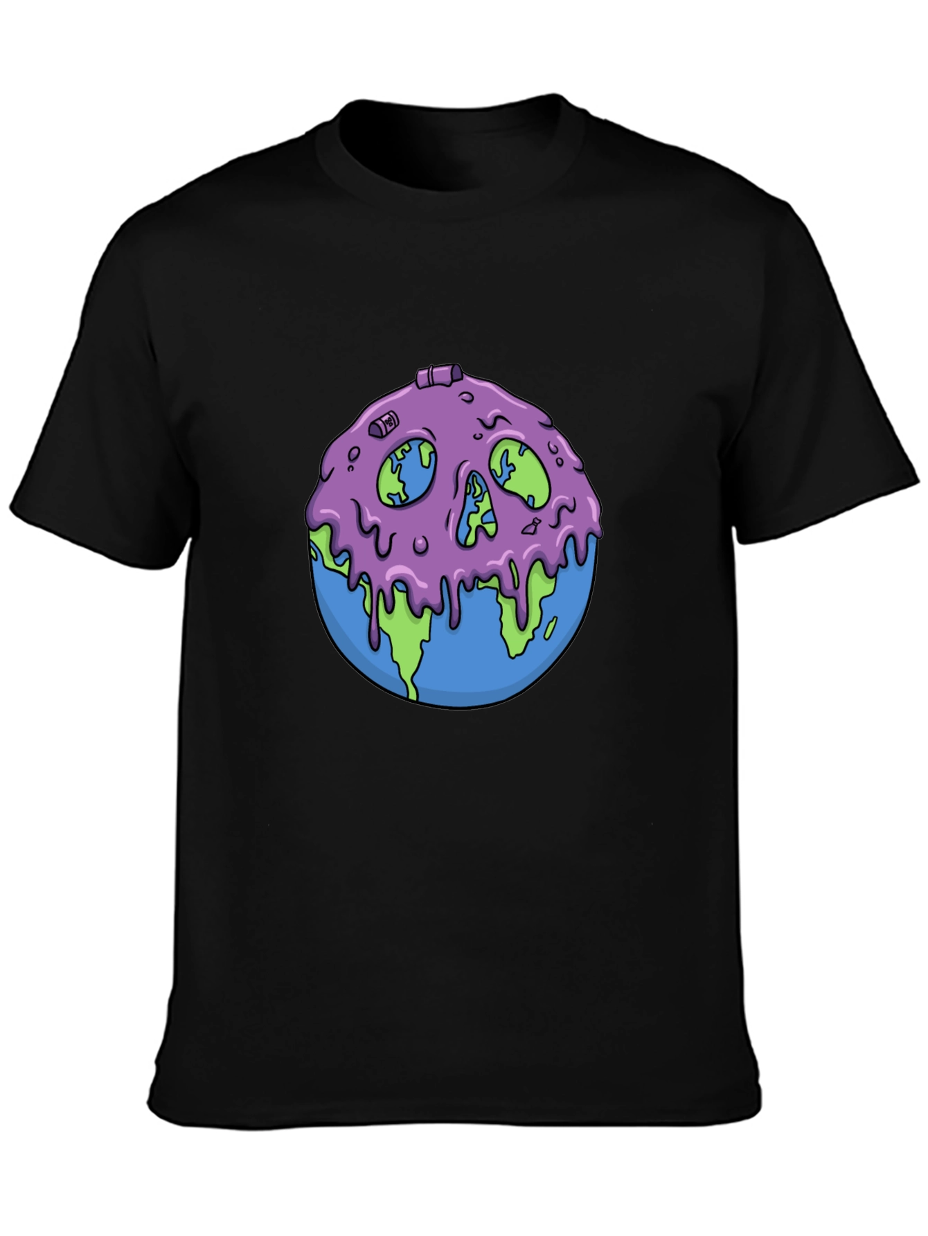Skull Earth Graphic Tee - Unique Design Comfort Fit