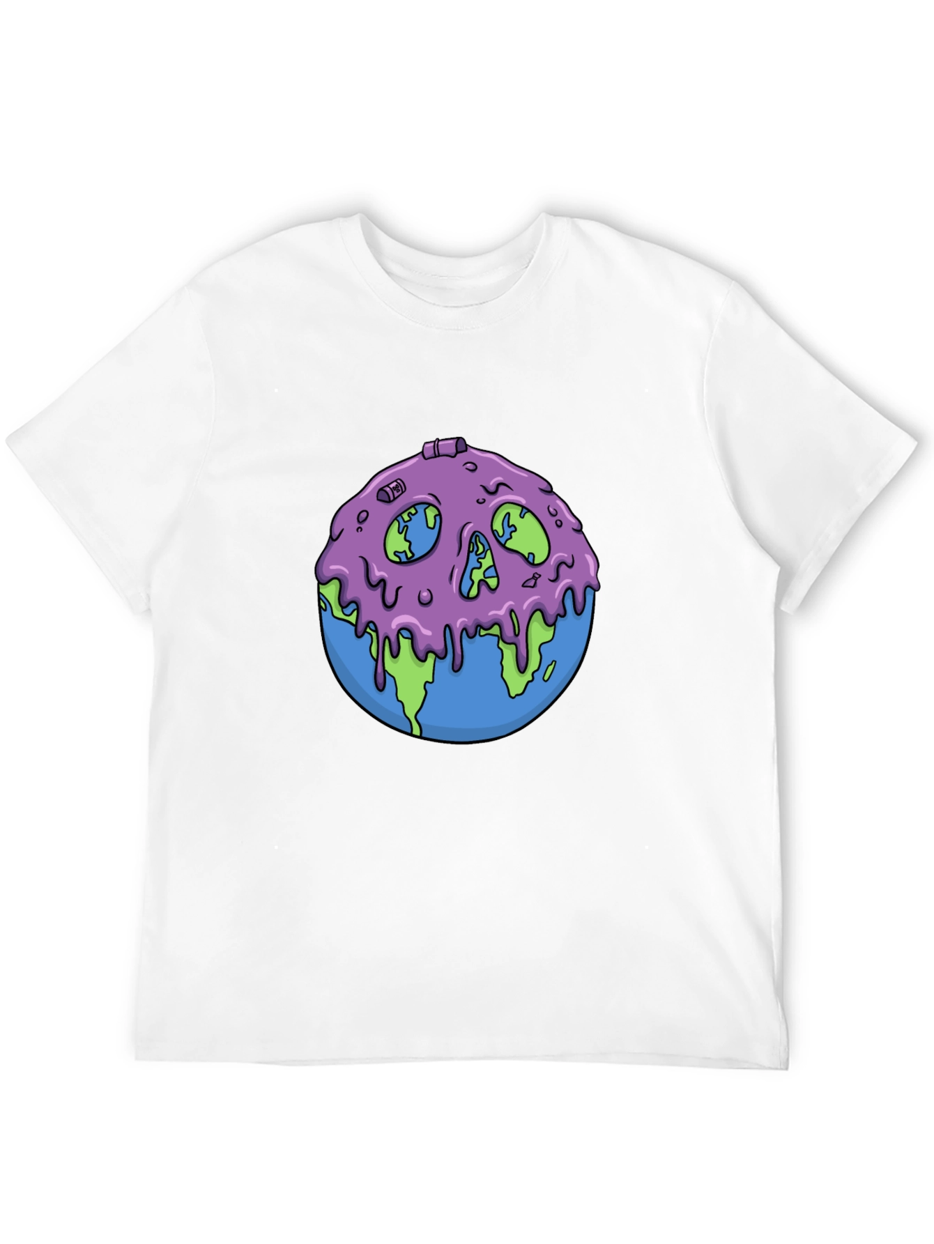 Skull Earth Graphic Tee - Unique Design Comfort Fit
