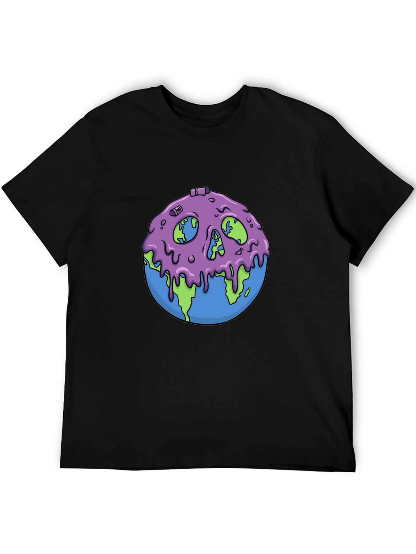 Skull Earth Graphic Tee - Unique Design Comfort Fit