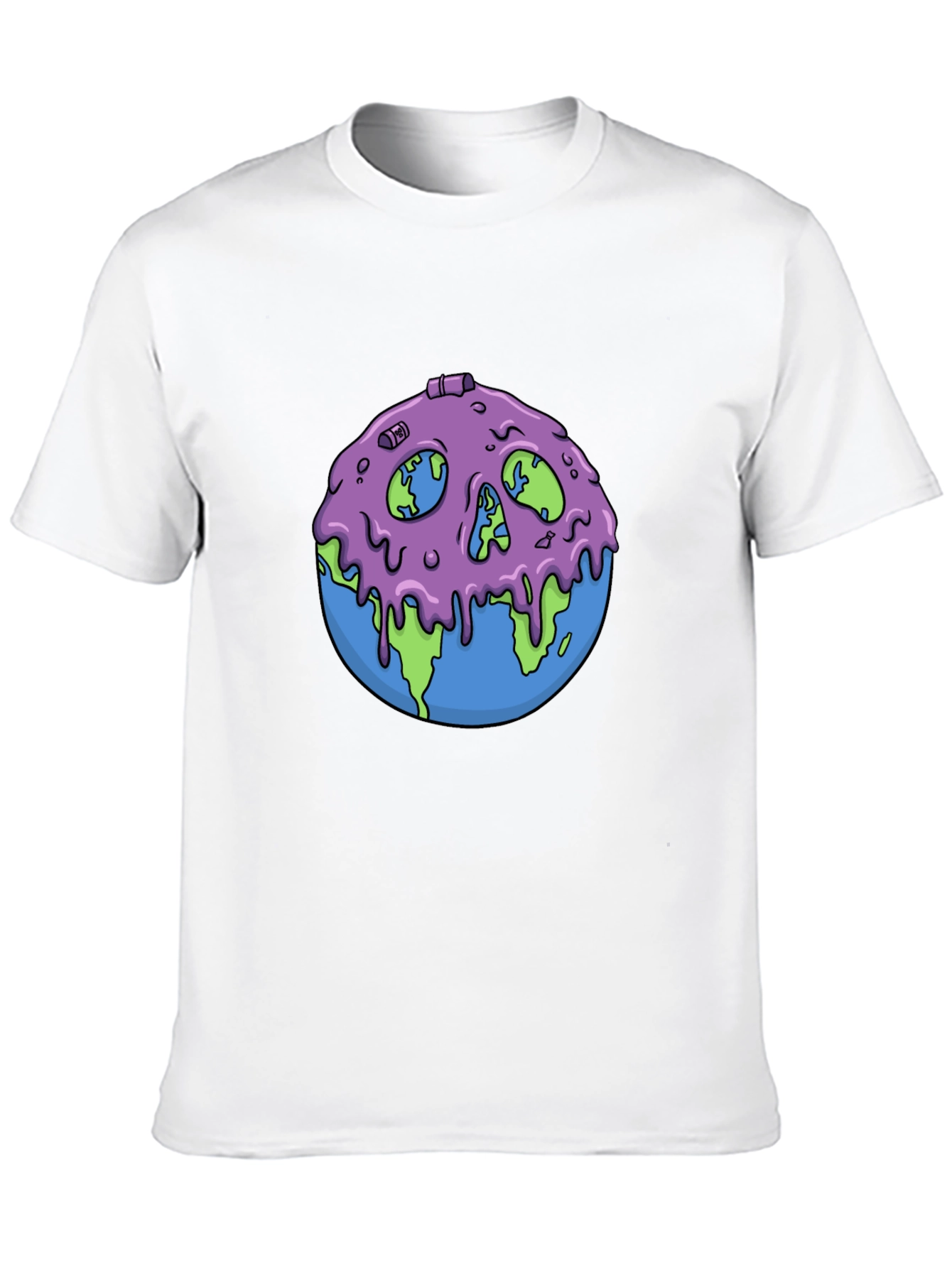 Skull Earth Graphic Tee - Unique Design Comfort Fit