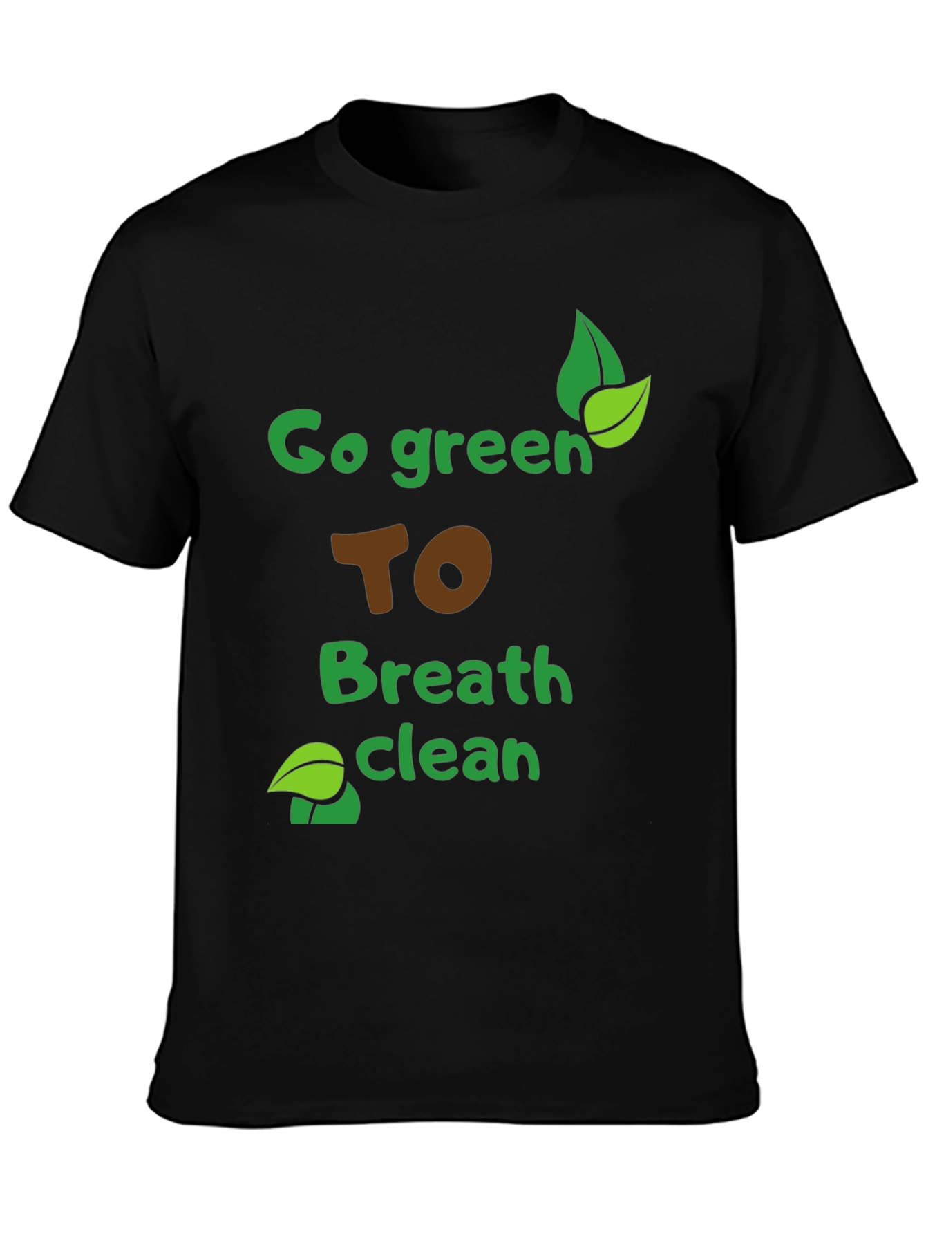 Eco-Friendly Go Green Graphic Tee - Breathe Clean Air!
