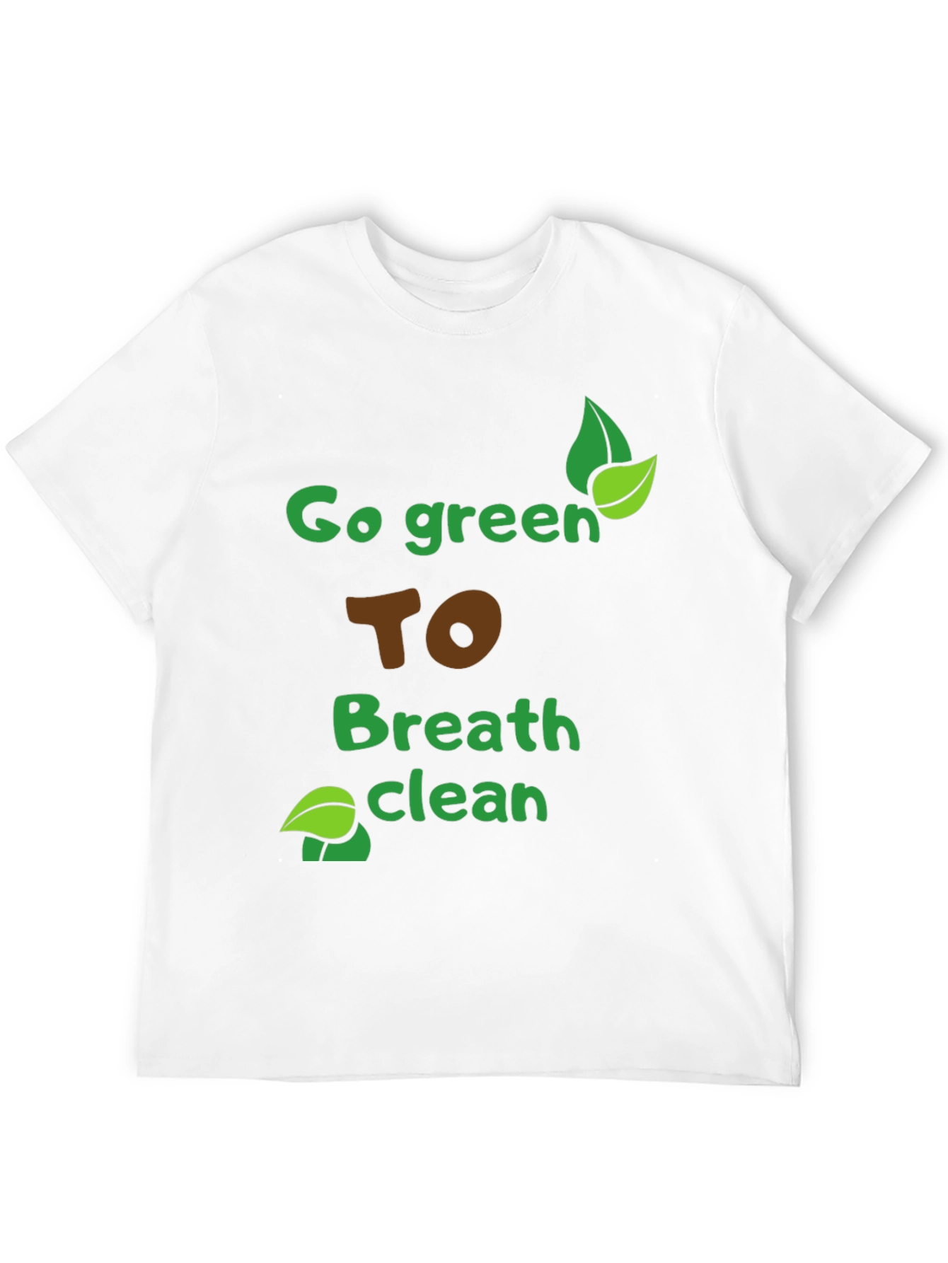 Eco-Friendly Go Green Graphic Tee - Breathe Clean Air!