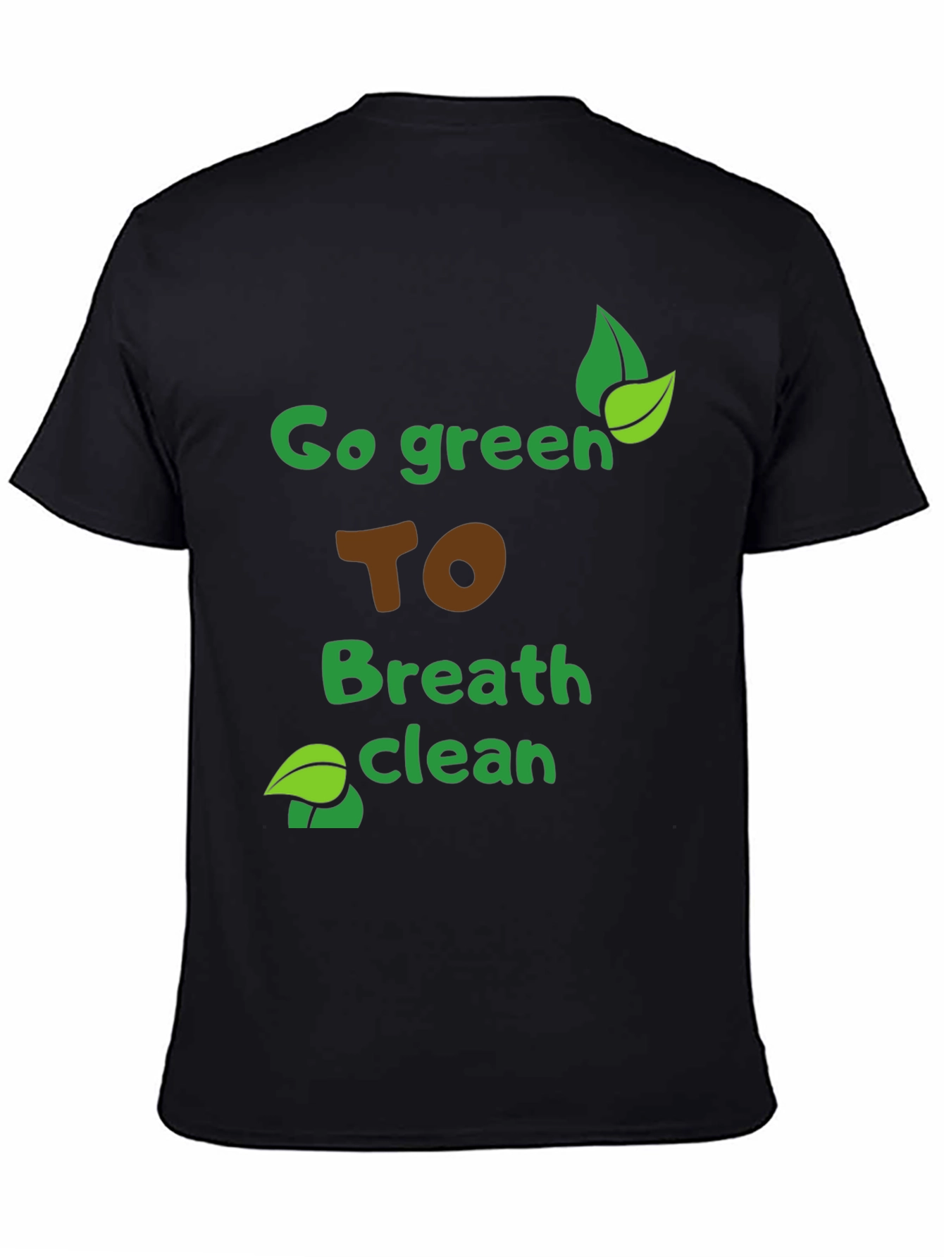 Eco-Friendly Go Green Graphic Tee - Breathe Clean Air!