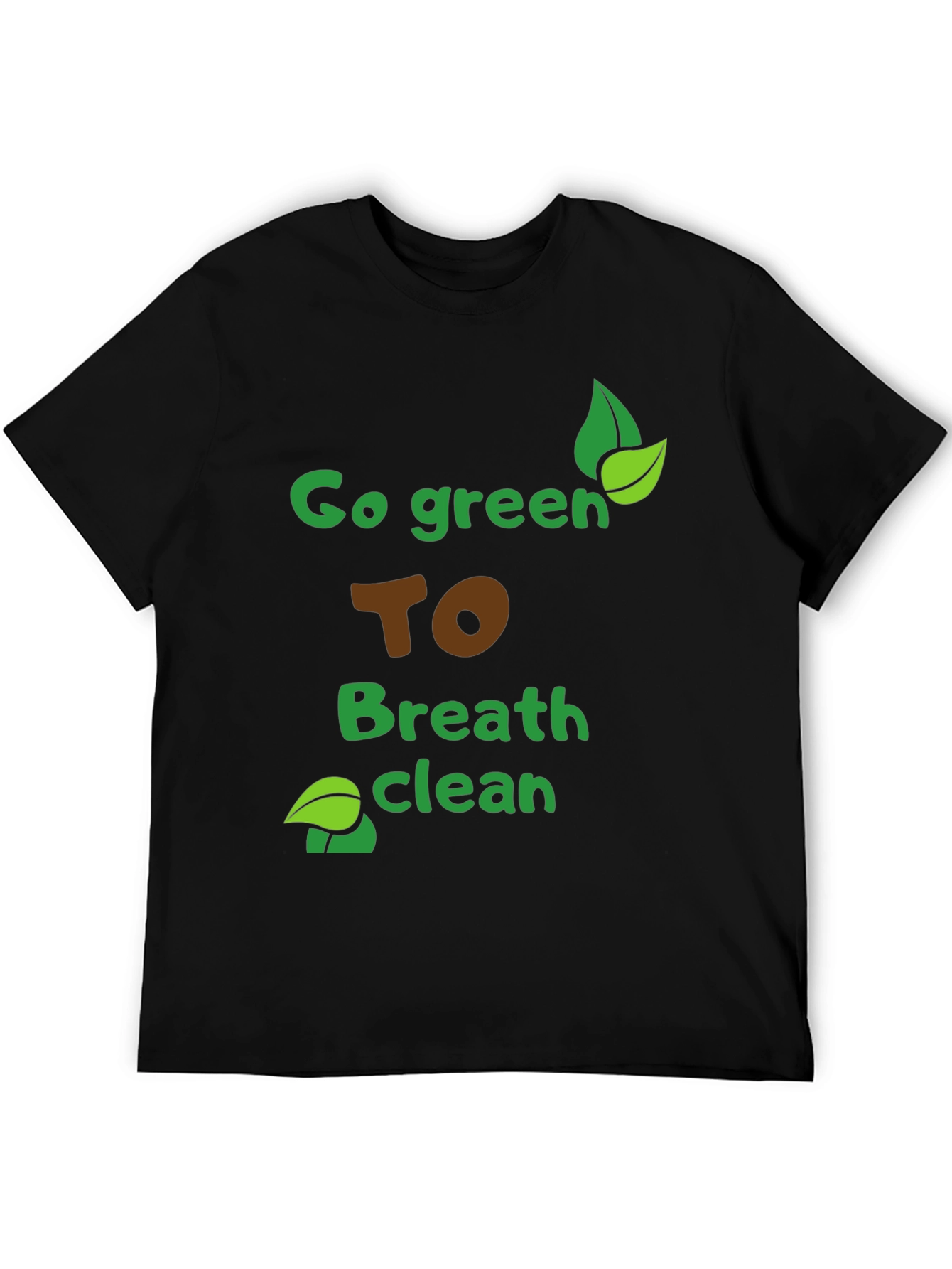 Eco-Friendly Go Green Graphic Tee - Breathe Clean Air!