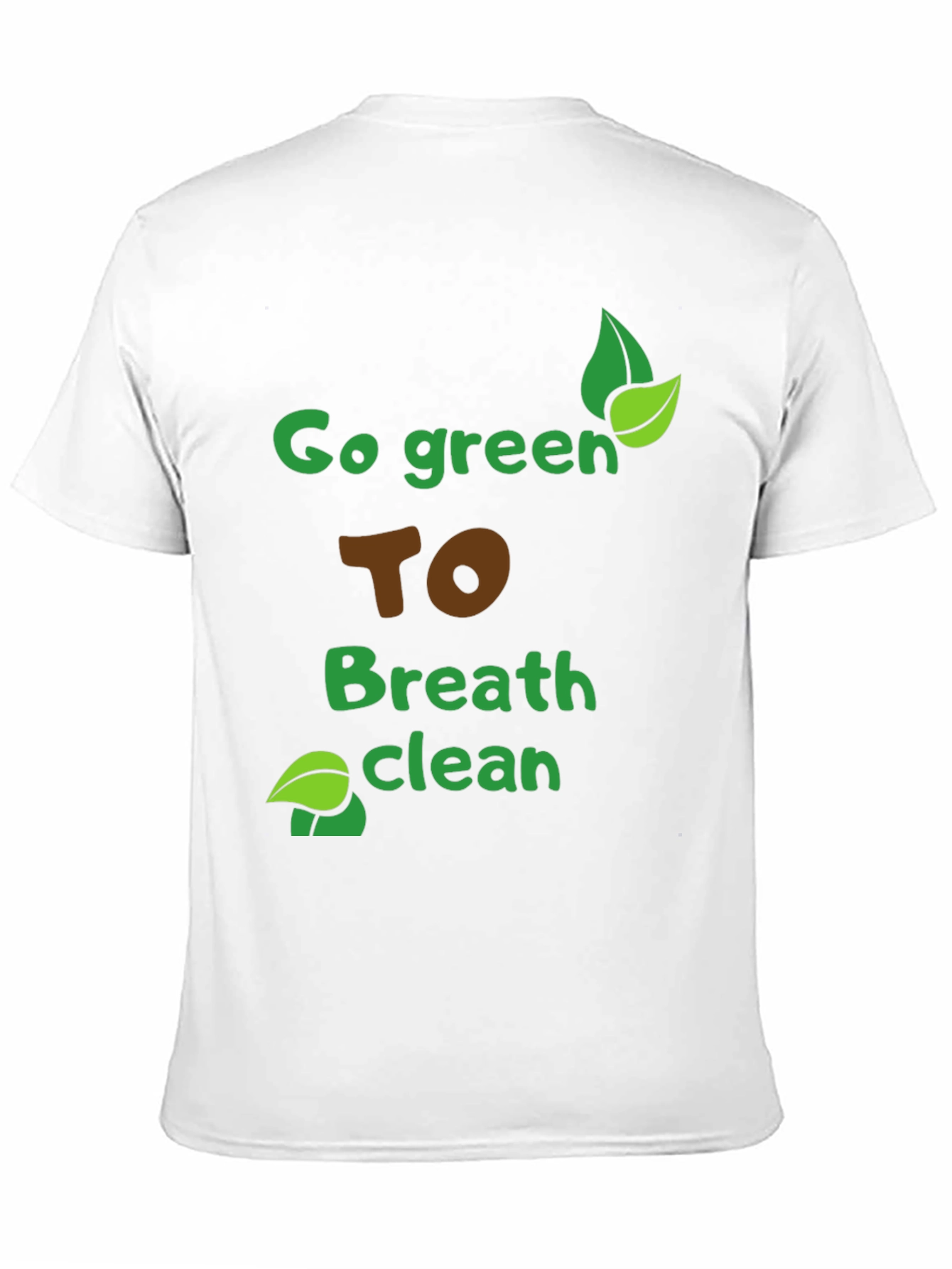 Eco-Friendly Go Green Graphic Tee - Breathe Clean Air!