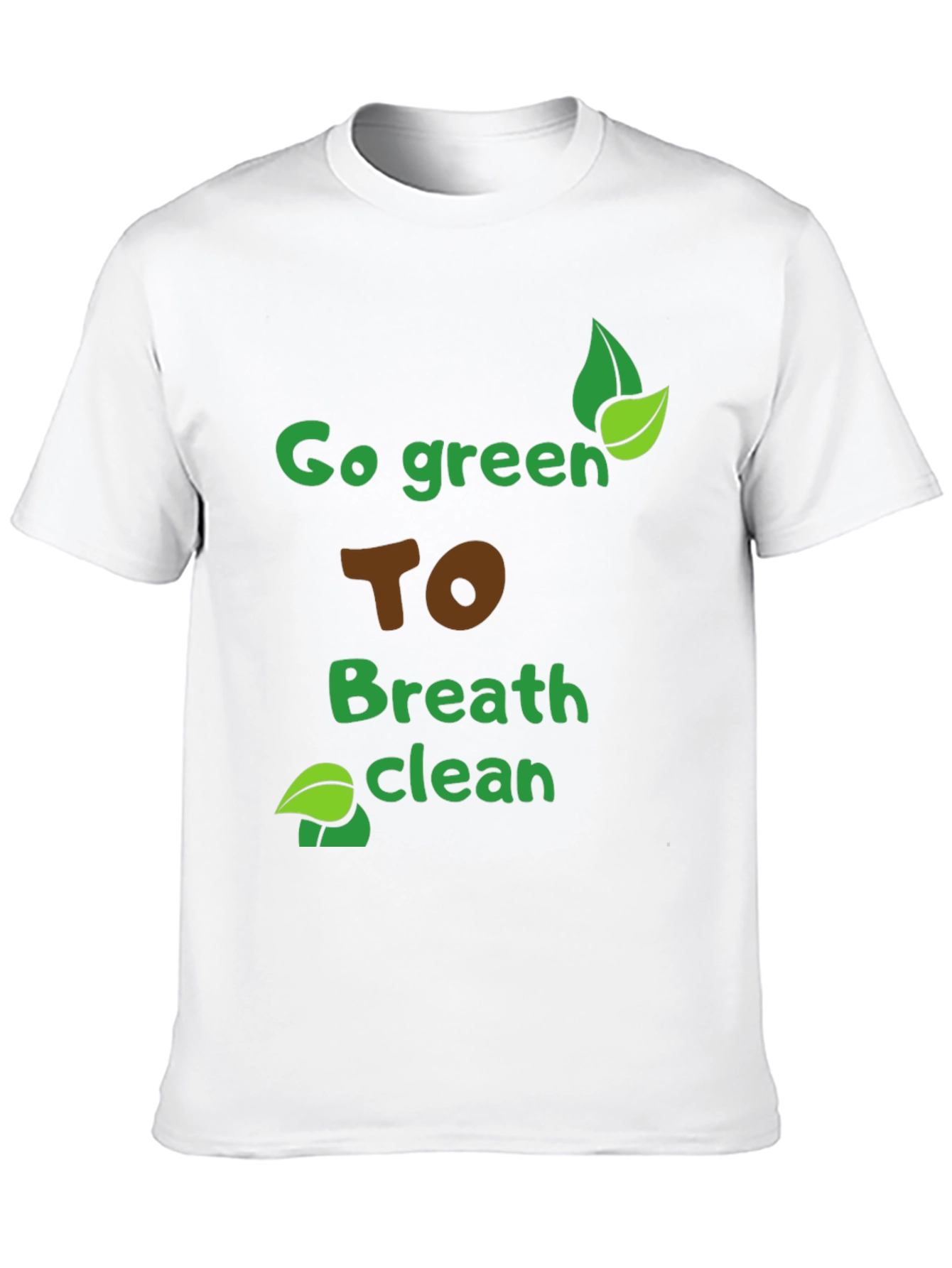 Eco-Friendly Go Green Graphic Tee - Breathe Clean Air!