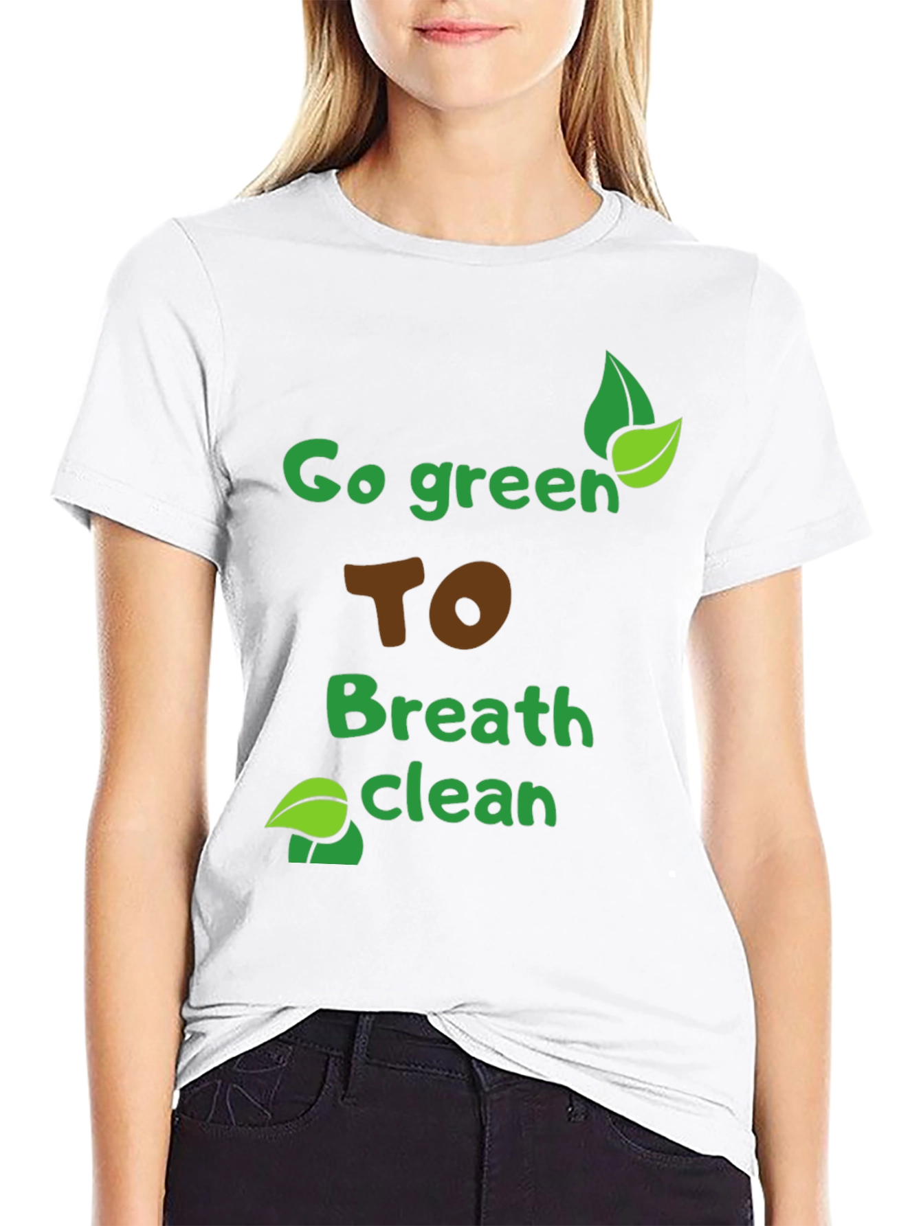 Eco-Friendly Go Green Graphic Tee - Breathe Clean Air!