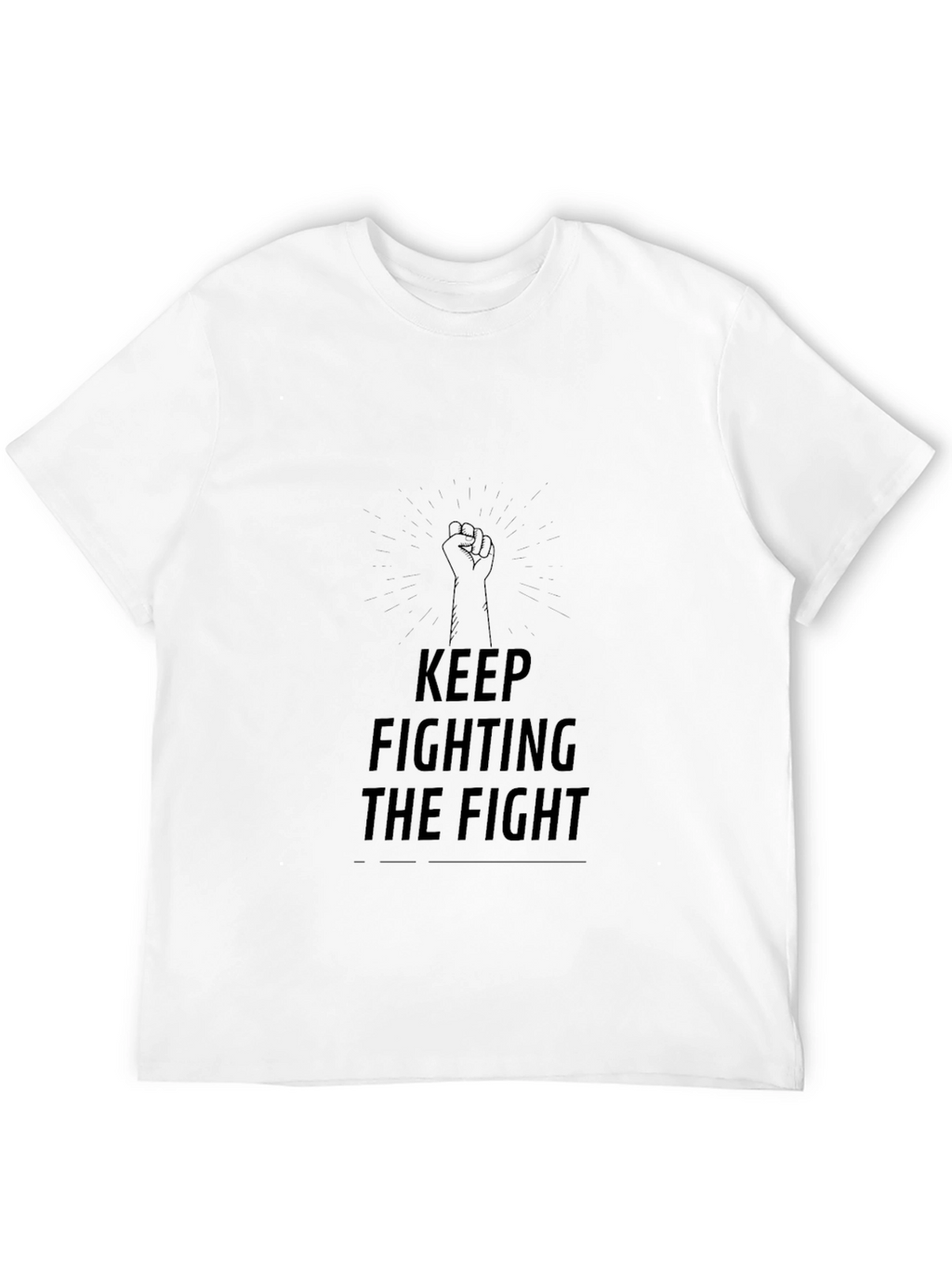 Keep Fighting The Fight Black Graphic Tee