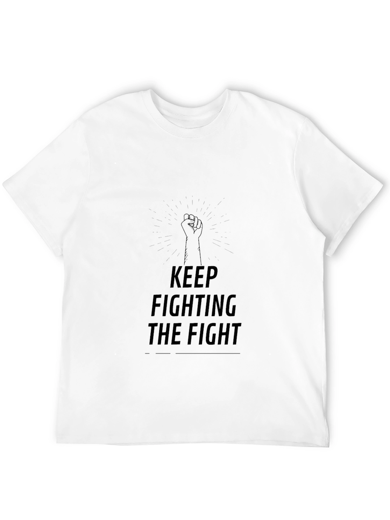 Keep Fighting The Fight Black Graphic Tee