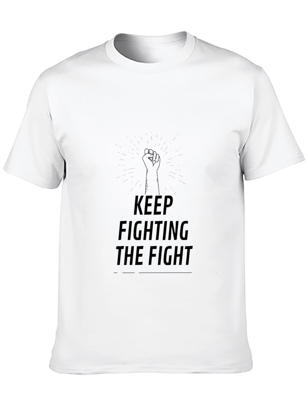 Keep Fighting The Fight Black Graphic Tee