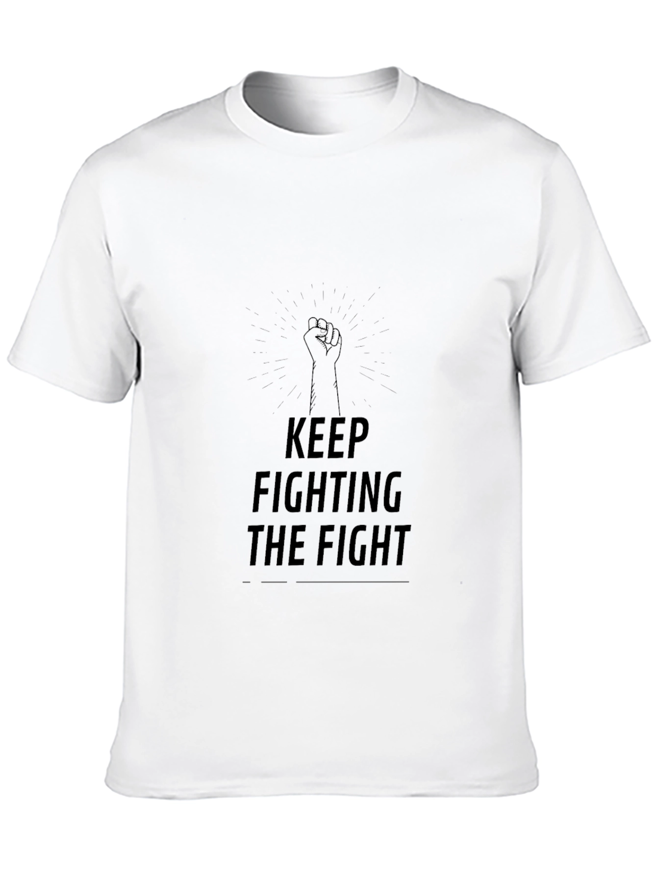 Keep Fighting The Fight Black Graphic Tee